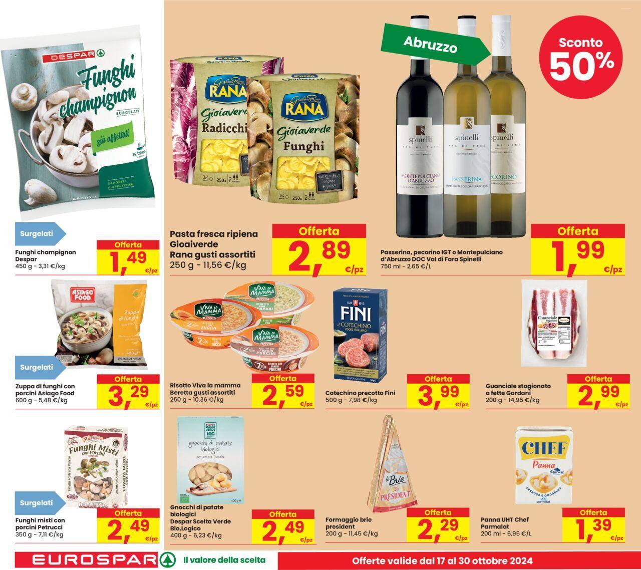 Eurospar volantino 17/10/2024 - 30/10/2024 12