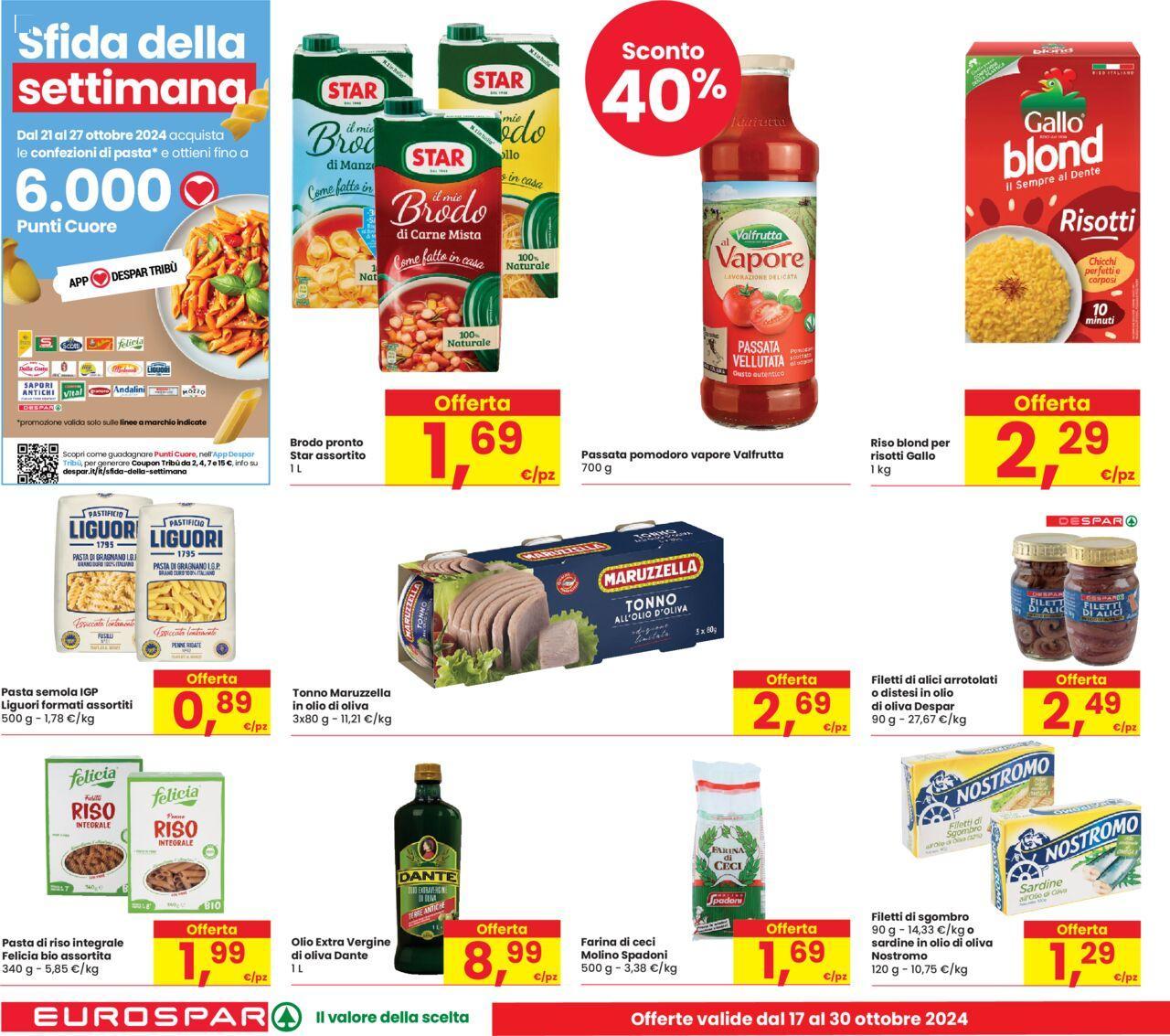 Eurospar volantino 17/10/2024 - 30/10/2024 18