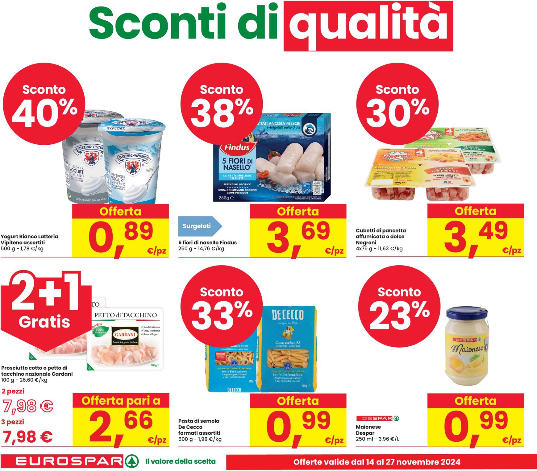 Volantino Eurospar valido dal 14.11. al 27.11. 2