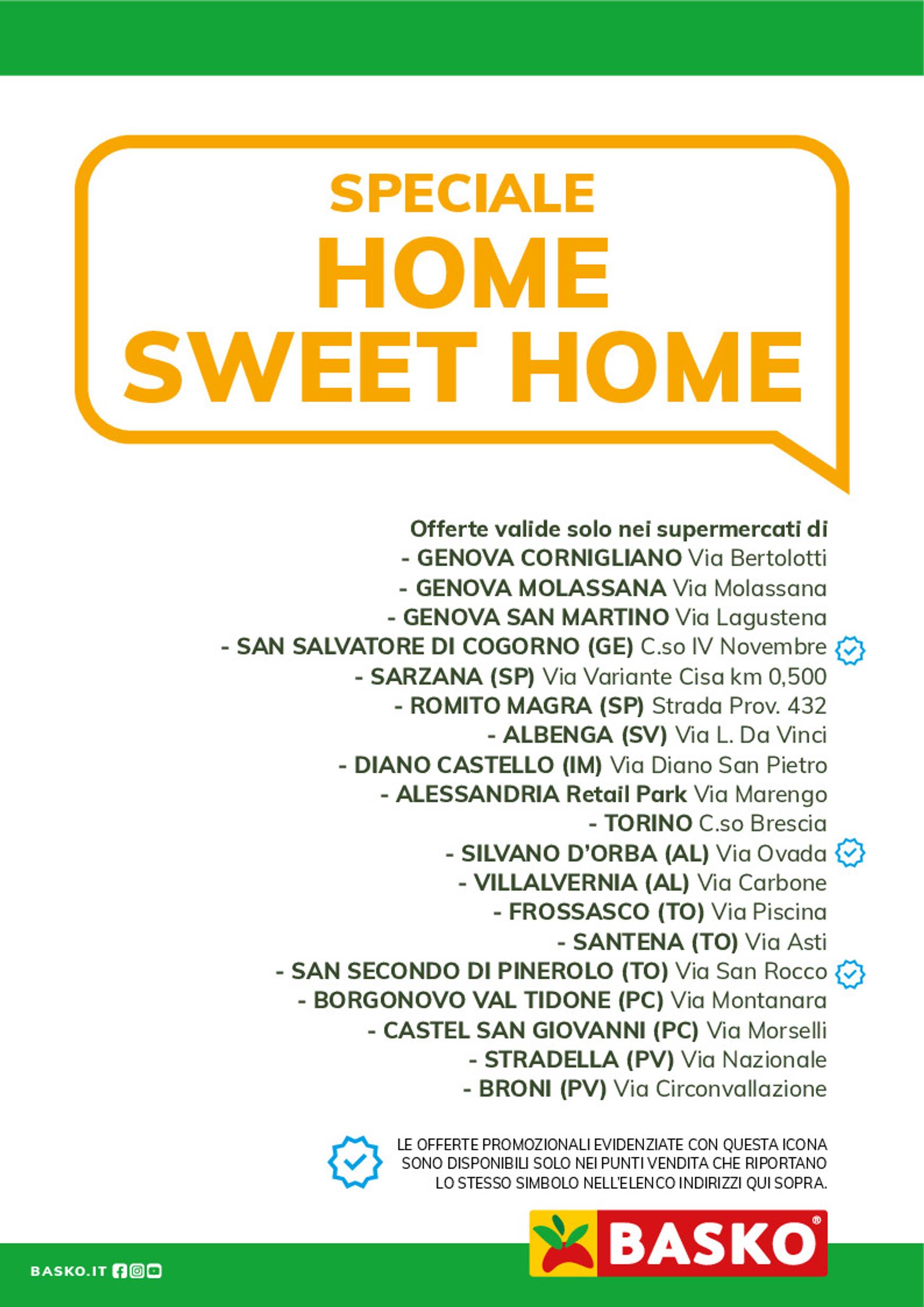 Volantino Basko - Home Sweet Home valido dal 12.11. al 27.11. 2