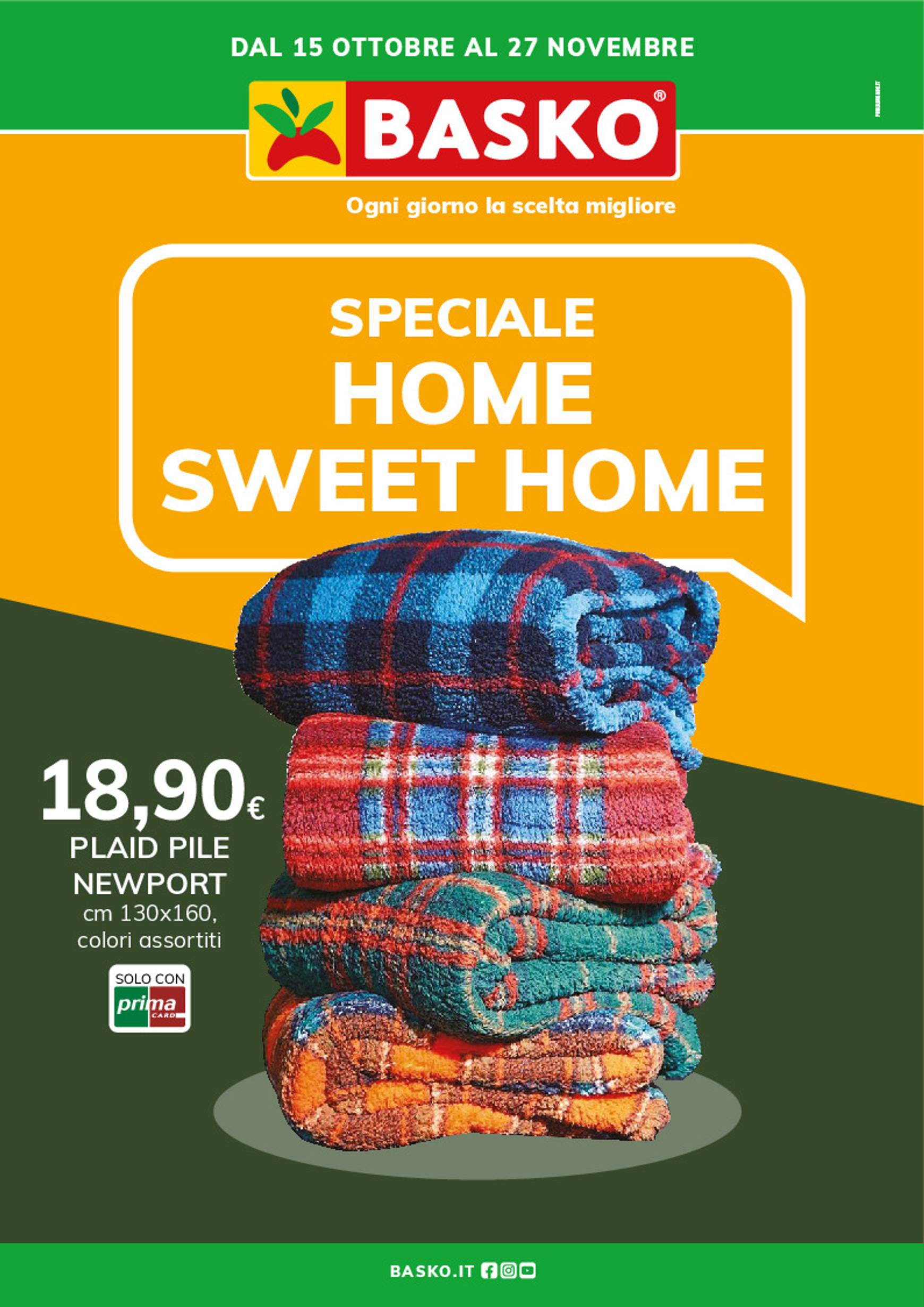 Volantino Basko - Home Sweet Home valido dal 12.11. al 27.11.