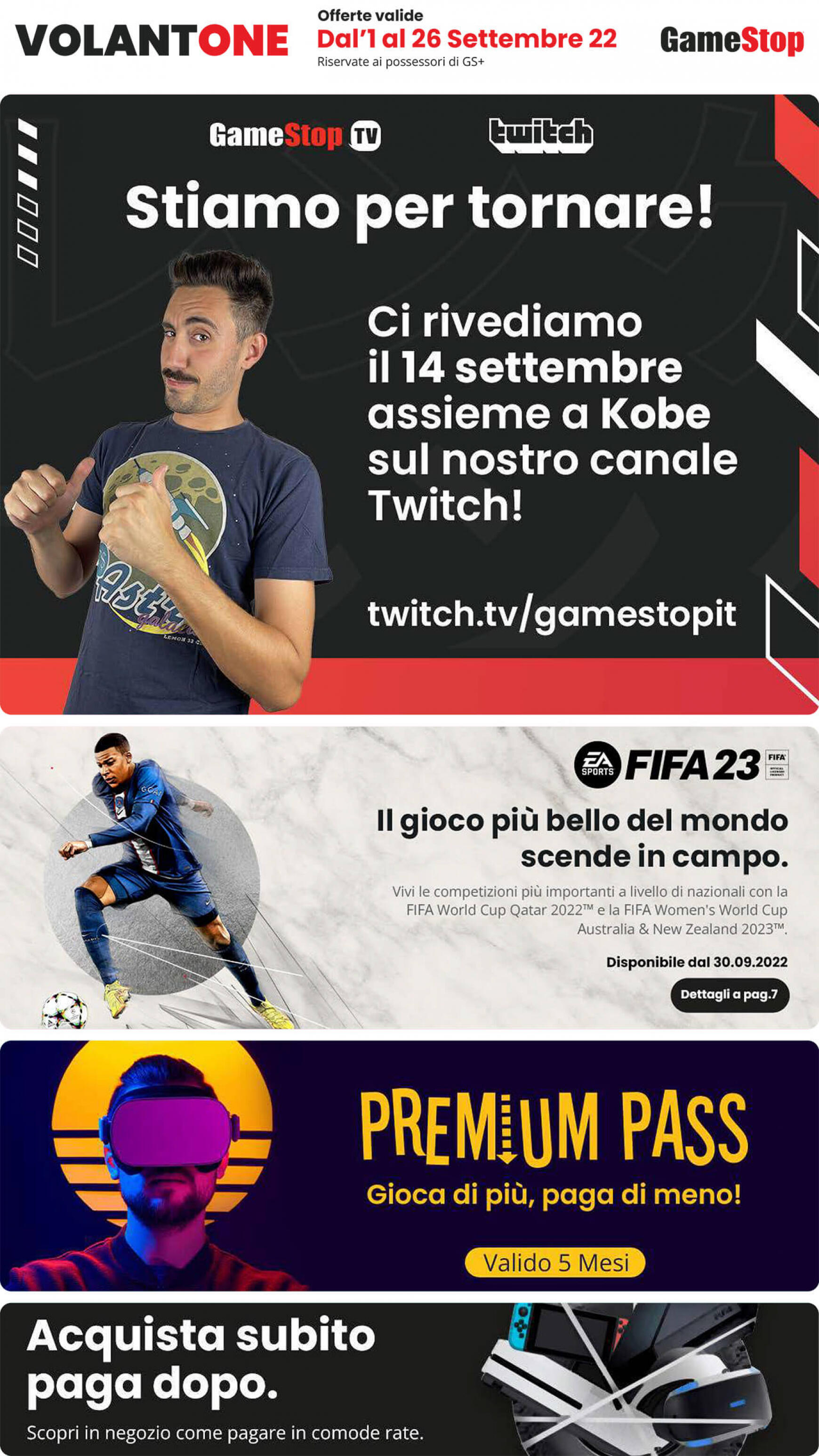 Volantini GameStop da giovedì 01.09.