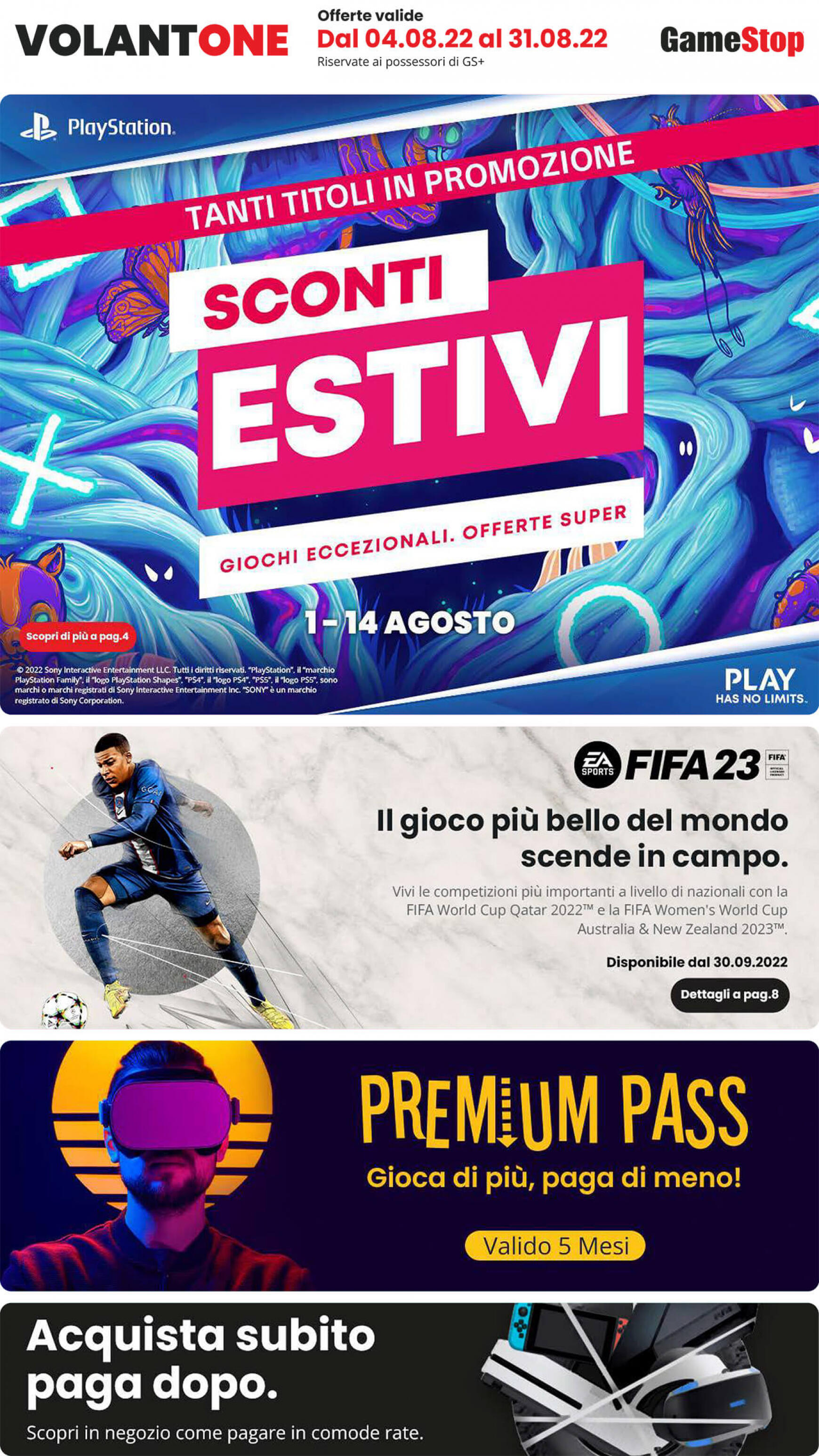 Volantini GameStop da giovedì 04.08.