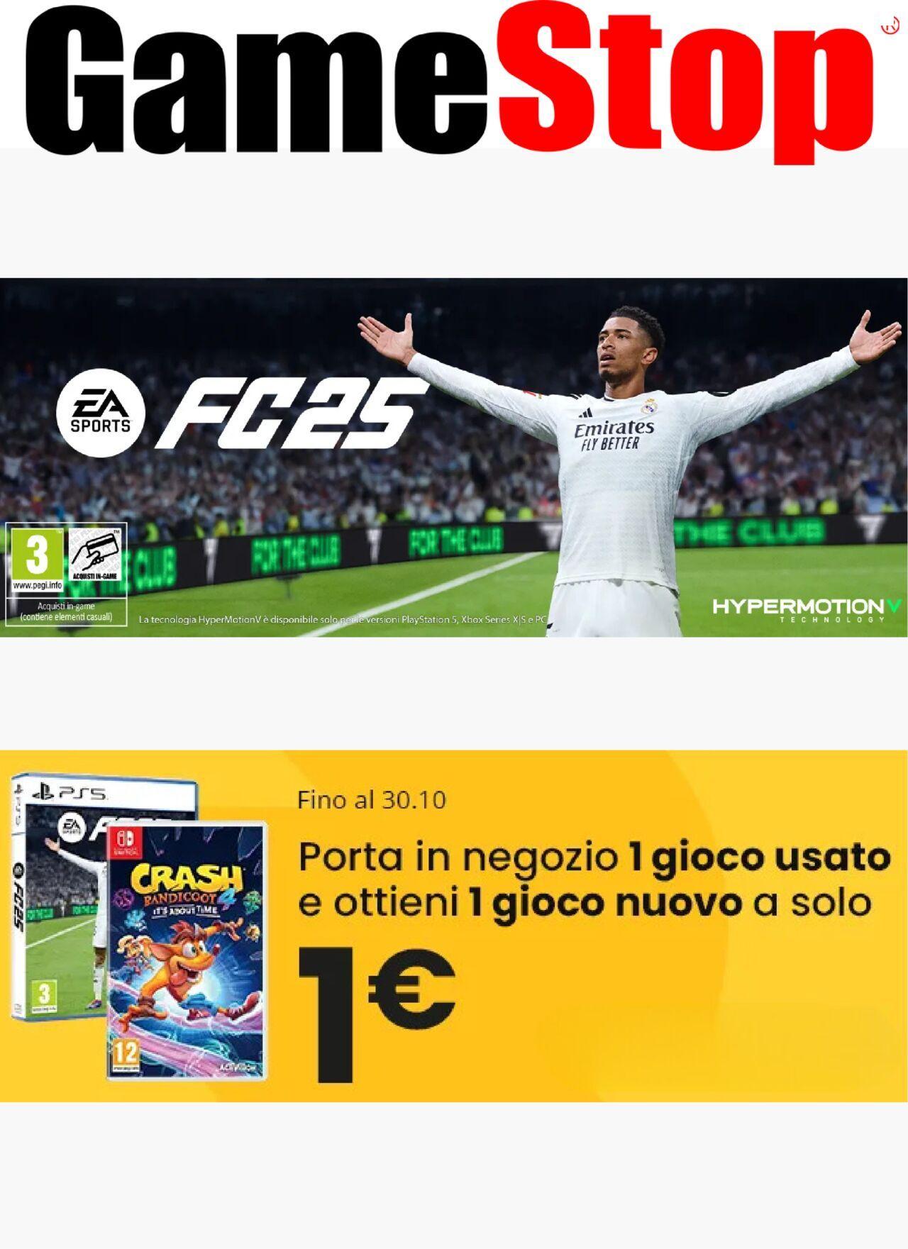 GameStop volantino da venerdì 18/10/2024