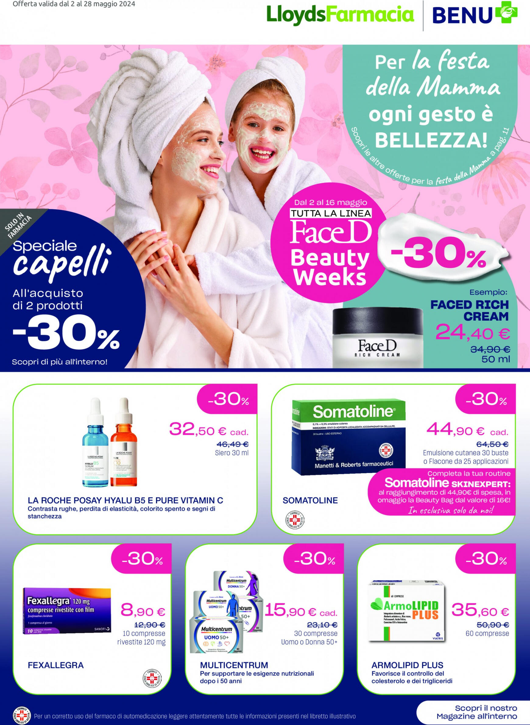 Nuovo volantino Lloyds Farmacia - Per la festa della mama ogni gesto e bellezza! 02.05. - 28.05.