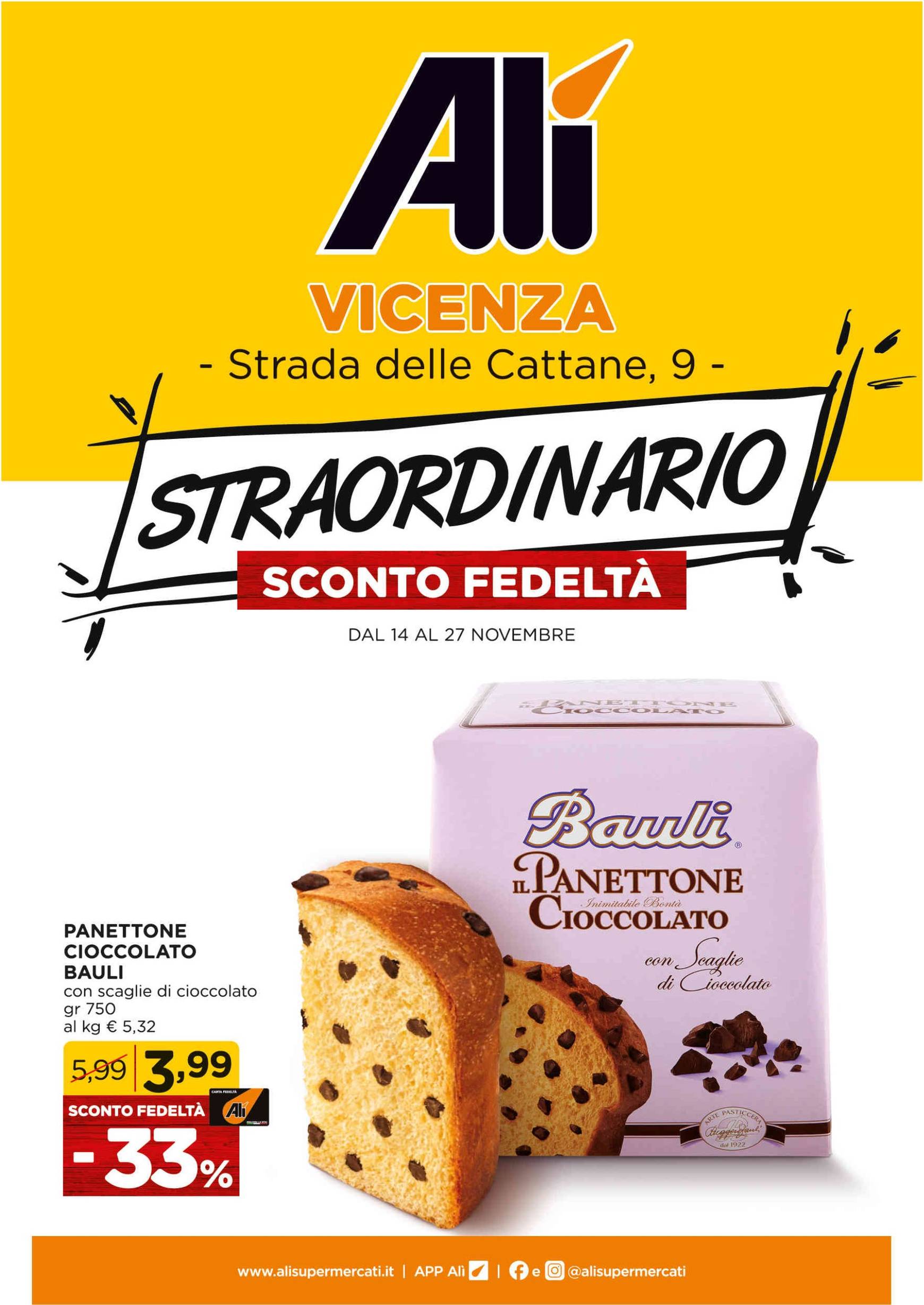 Volantino Ali - Sconto fedeltà valido dal 14.11. al 27.11.