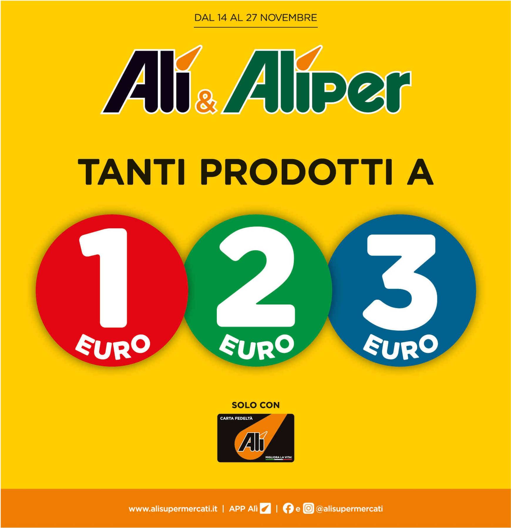 Volantino Ali - Aliper - Prezzi 1,2,3€ valido dal 14.11. al 27.11.