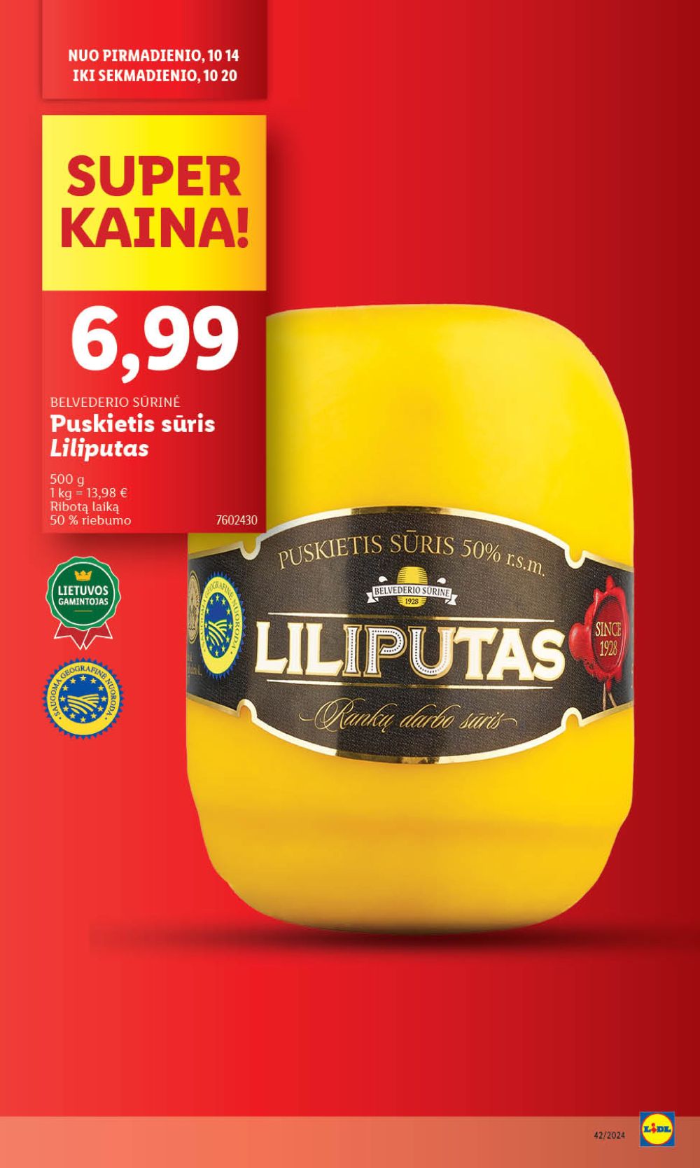 LIDL - Maisto prekių pasiūlymai (2024 10 14 - 2024 10 20) 10