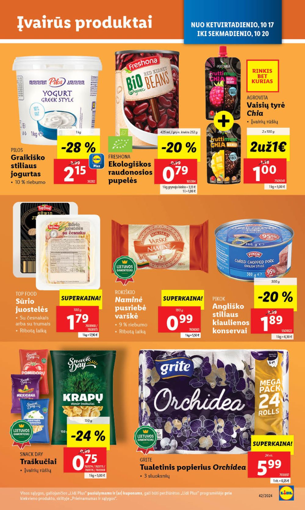 LIDL - Maisto prekių pasiūlymai (2024 10 14 - 2024 10 20) 43