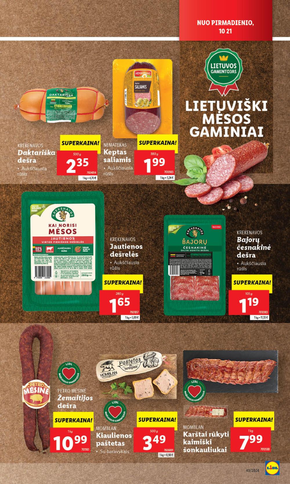 LIDL - Maisto prekių pasiūlymai (2024 10 21 - 2024 10 27) 25