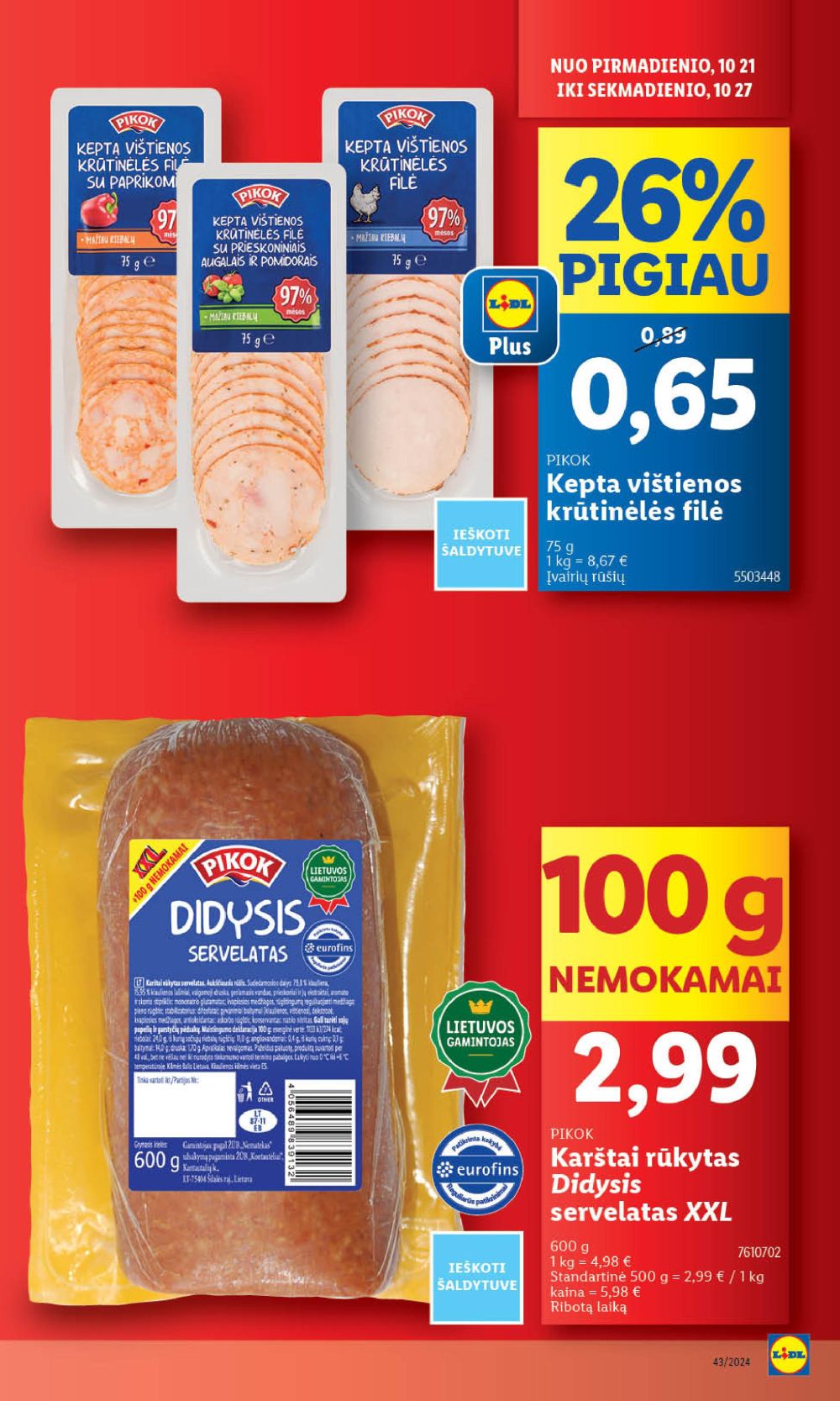 LIDL - Maisto prekių pasiūlymai (2024 10 21 - 2024 10 27) 12