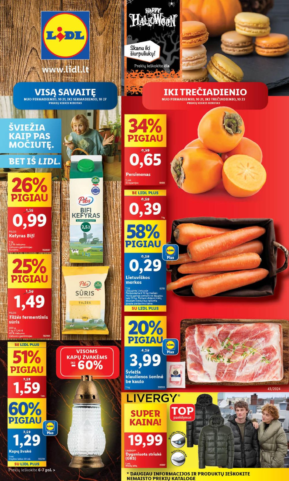 LIDL - Maisto prekių pasiūlymai (2024 10 21 - 2024 10 27)