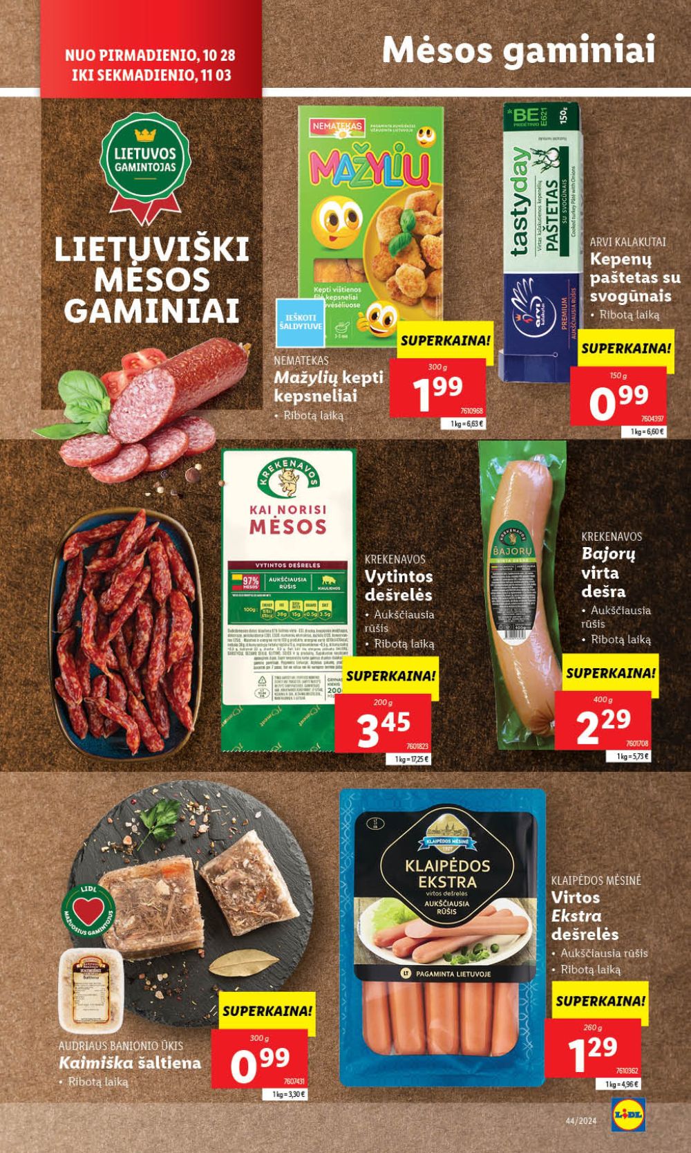 LIDL - Maisto prekių pasiūlymai (2024 10 28 - 2024 11 03) 26