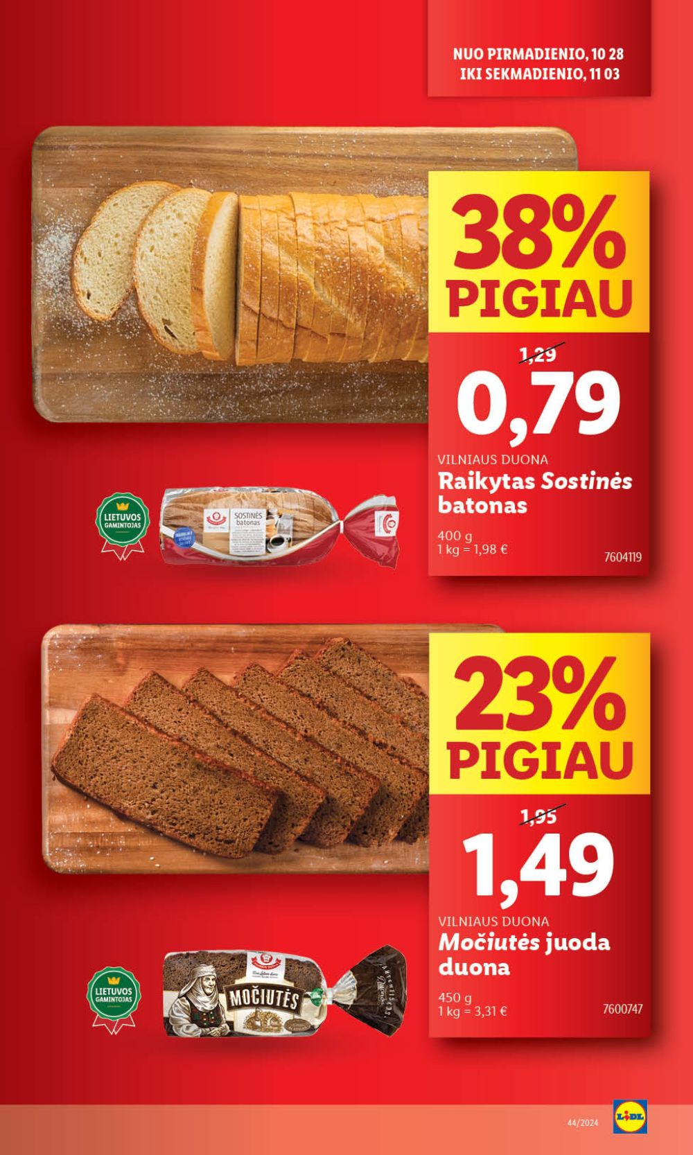 LIDL - Maisto prekių pasiūlymai (2024 10 28 - 2024 11 03) 17