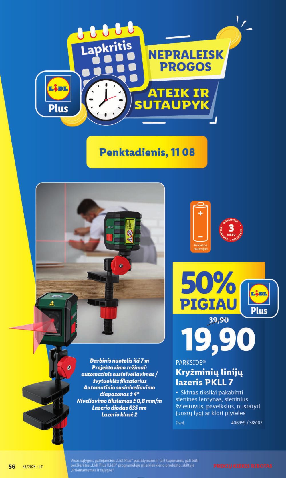 LIDL - Ne maisto prekių pasiūlymai (2024 11 04 - 2024 11 10) 56