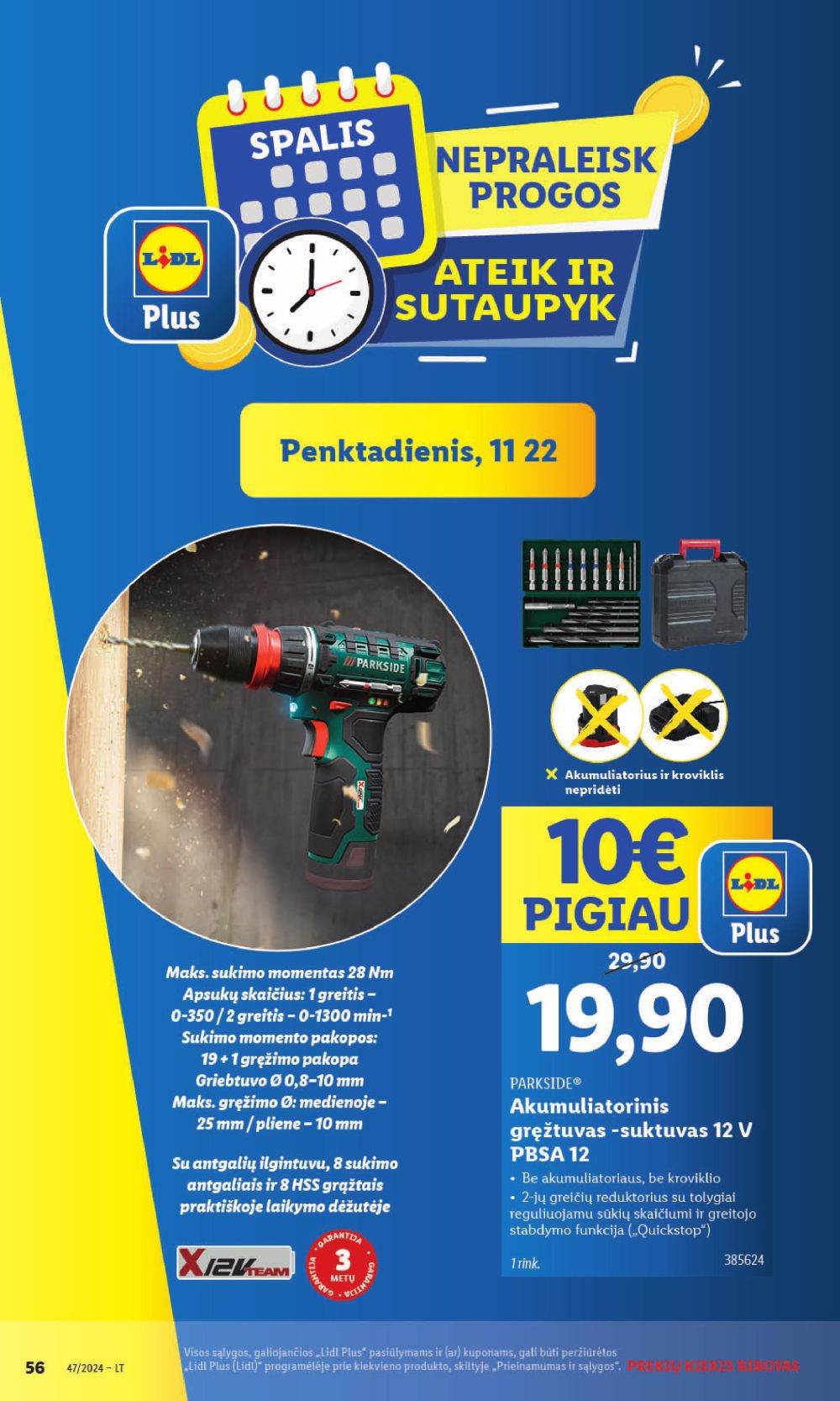 LIDL - Ne maisto prekių pasiūlymai (2024 11 18 - 2024 11 24) 56