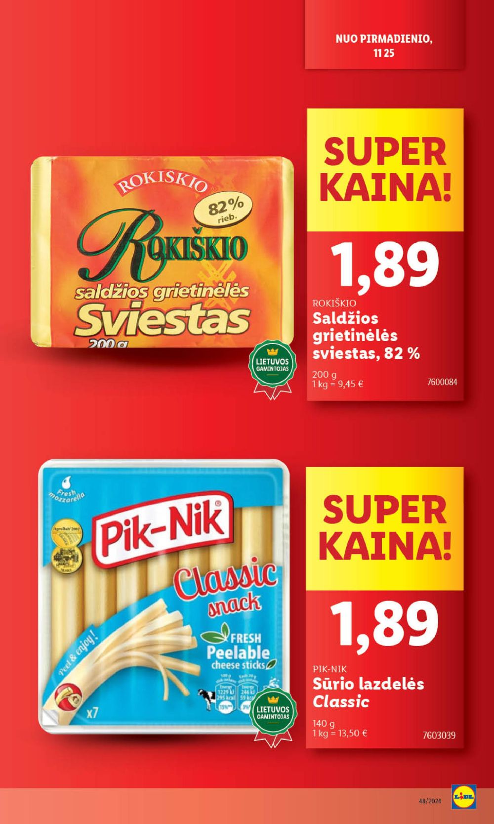 LIDL - Maisto prekių pasiūlymai (2024 11 25 - 2024 12 01) 13