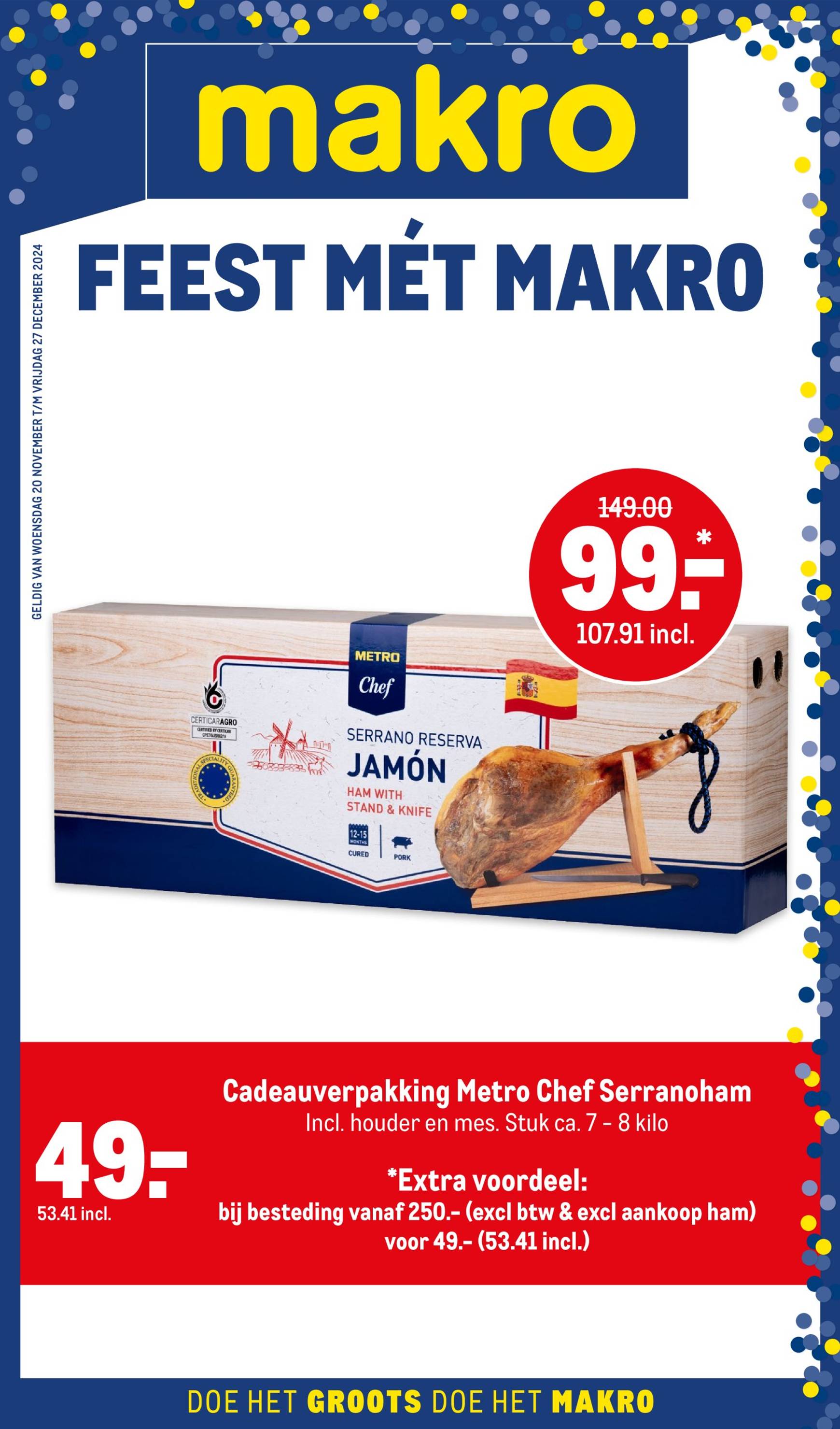 Makro - Feest mét Makro folder geldig vanaf 20.11. - 27.12.