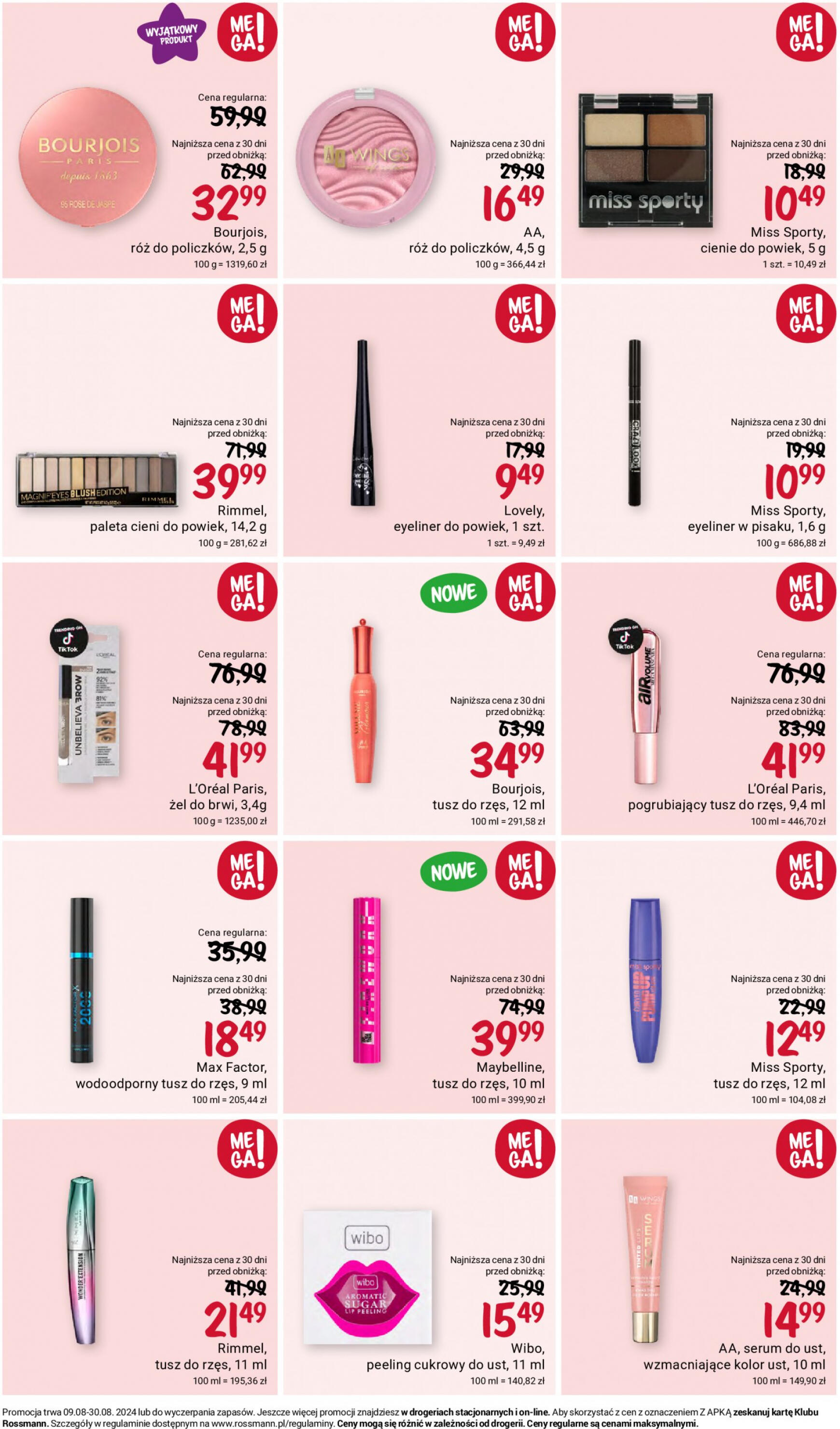 Rossmann gazetka aktualna ważna od 09.08. - 30.08. 9