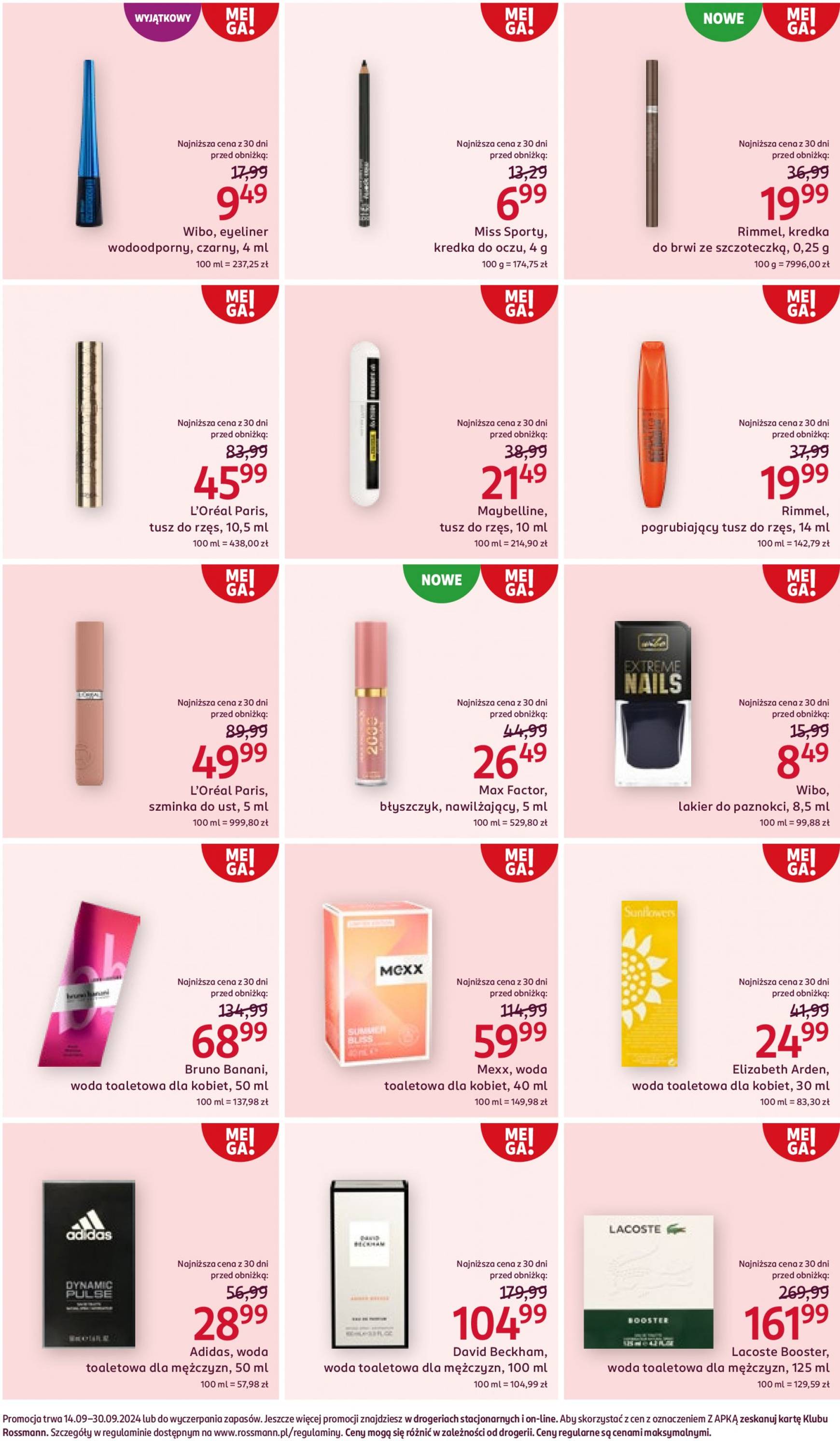 Aktualna Rossmann gazetka ważna od 14.09. - 30.09. 12