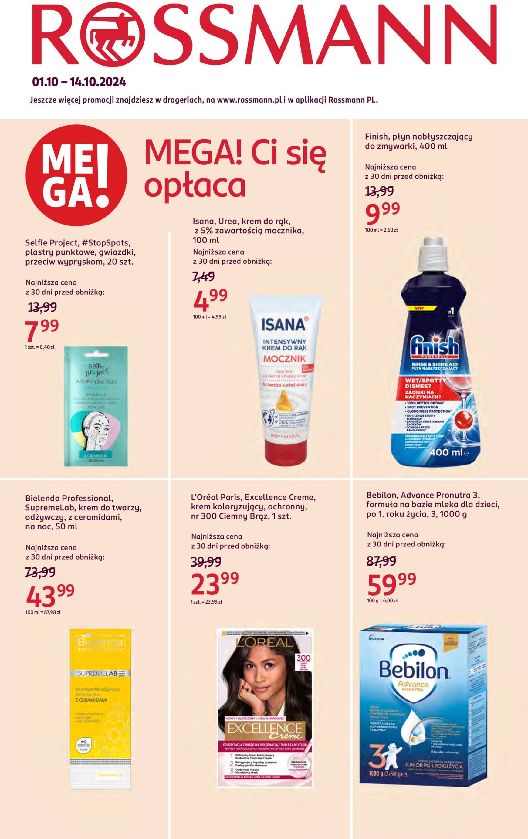 Aktualna Rossmann gazetka ważna od 01.10. - 14.10.