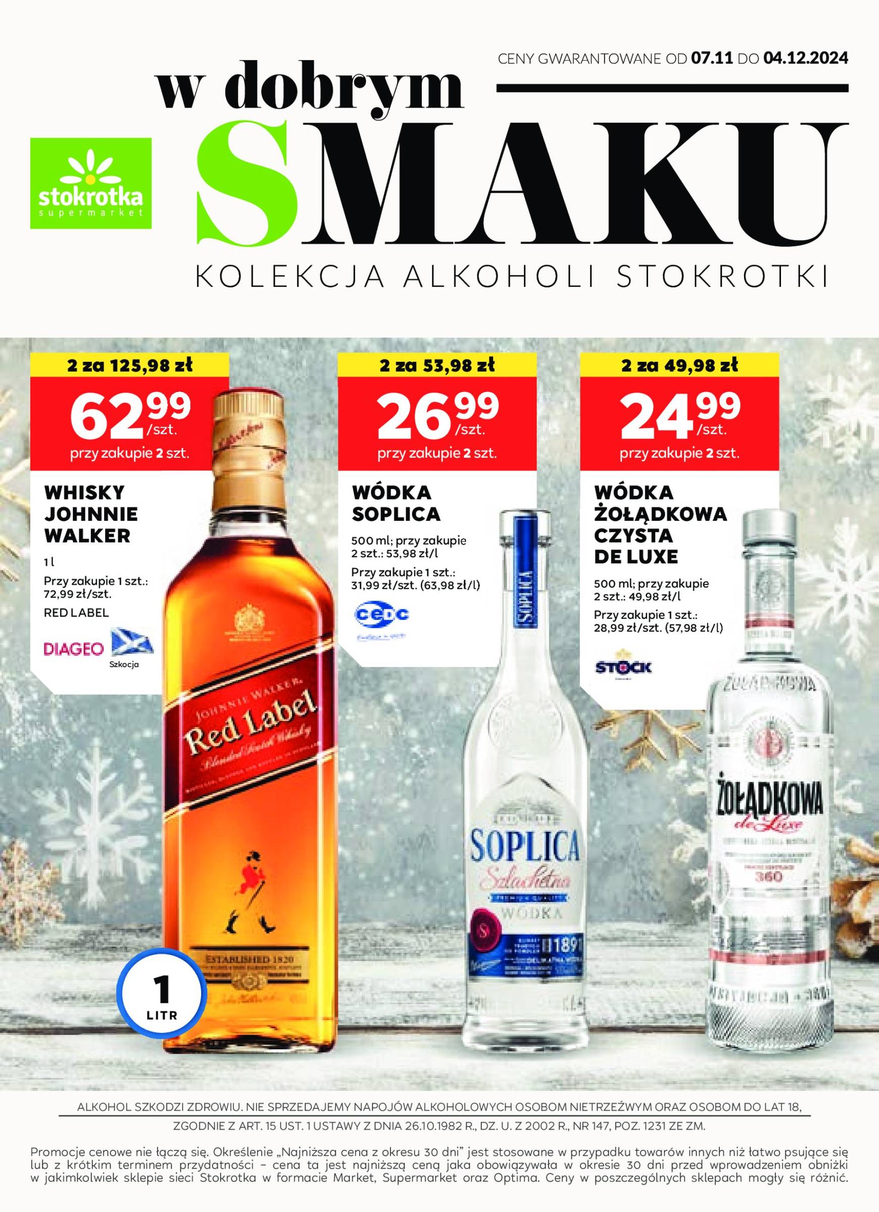 Stokrotka - Oferta alkoholowa gazetka ważna od 07.11. - 04.12.