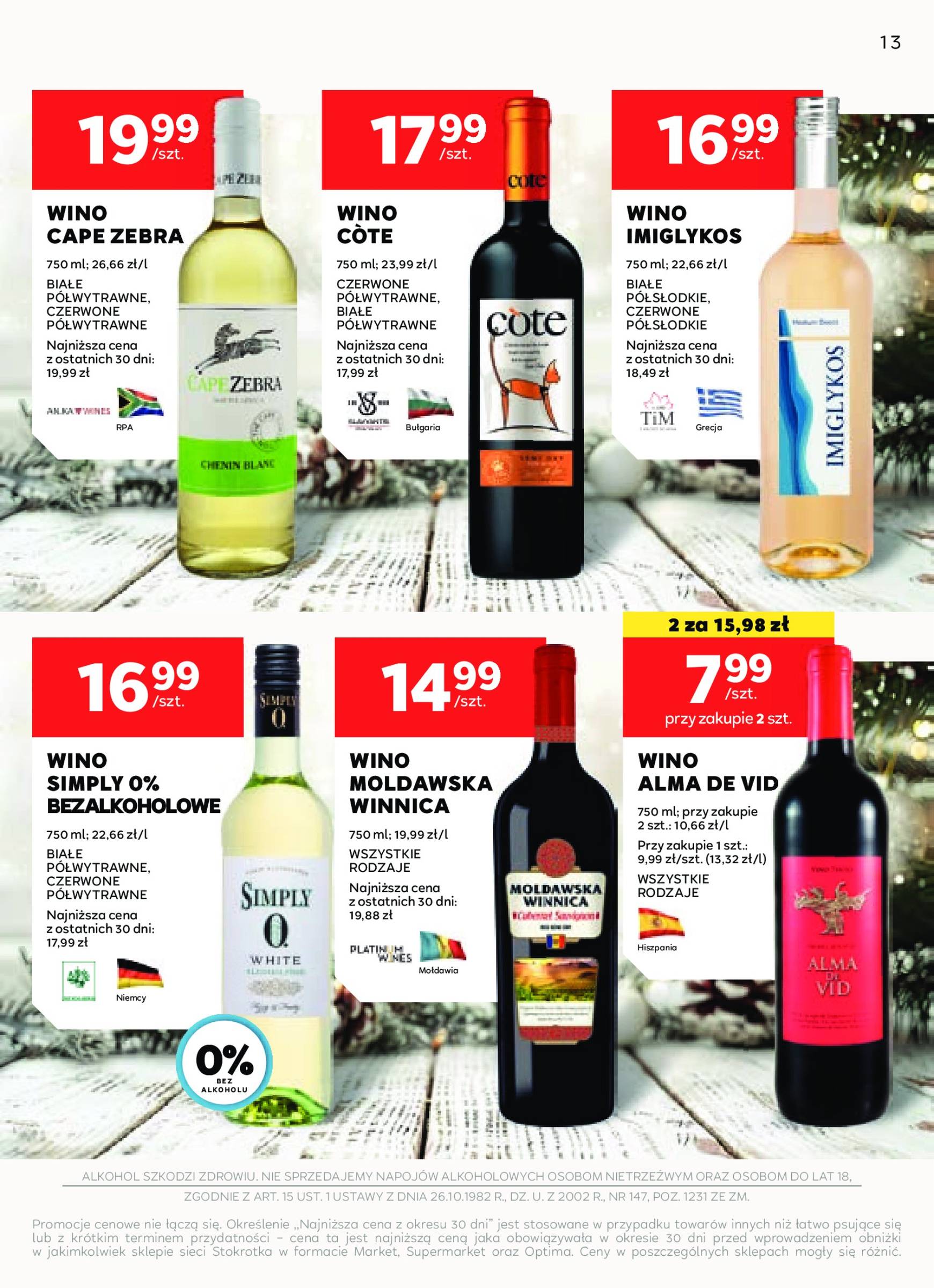 Stokrotka - Oferta alkoholowa gazetka ważna od 07.11. - 04.12. 13