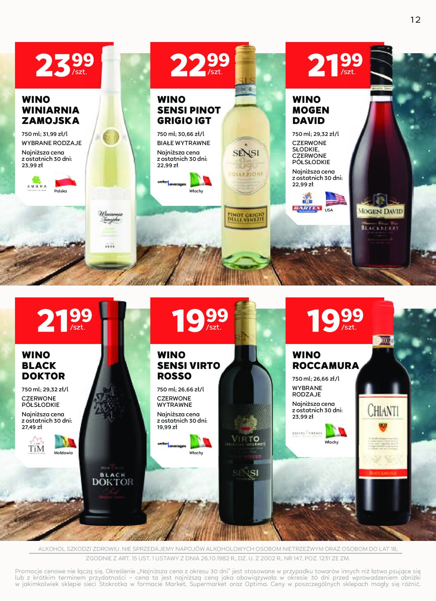 Stokrotka - Oferta alkoholowa gazetka ważna od 07.11. - 04.12. 12