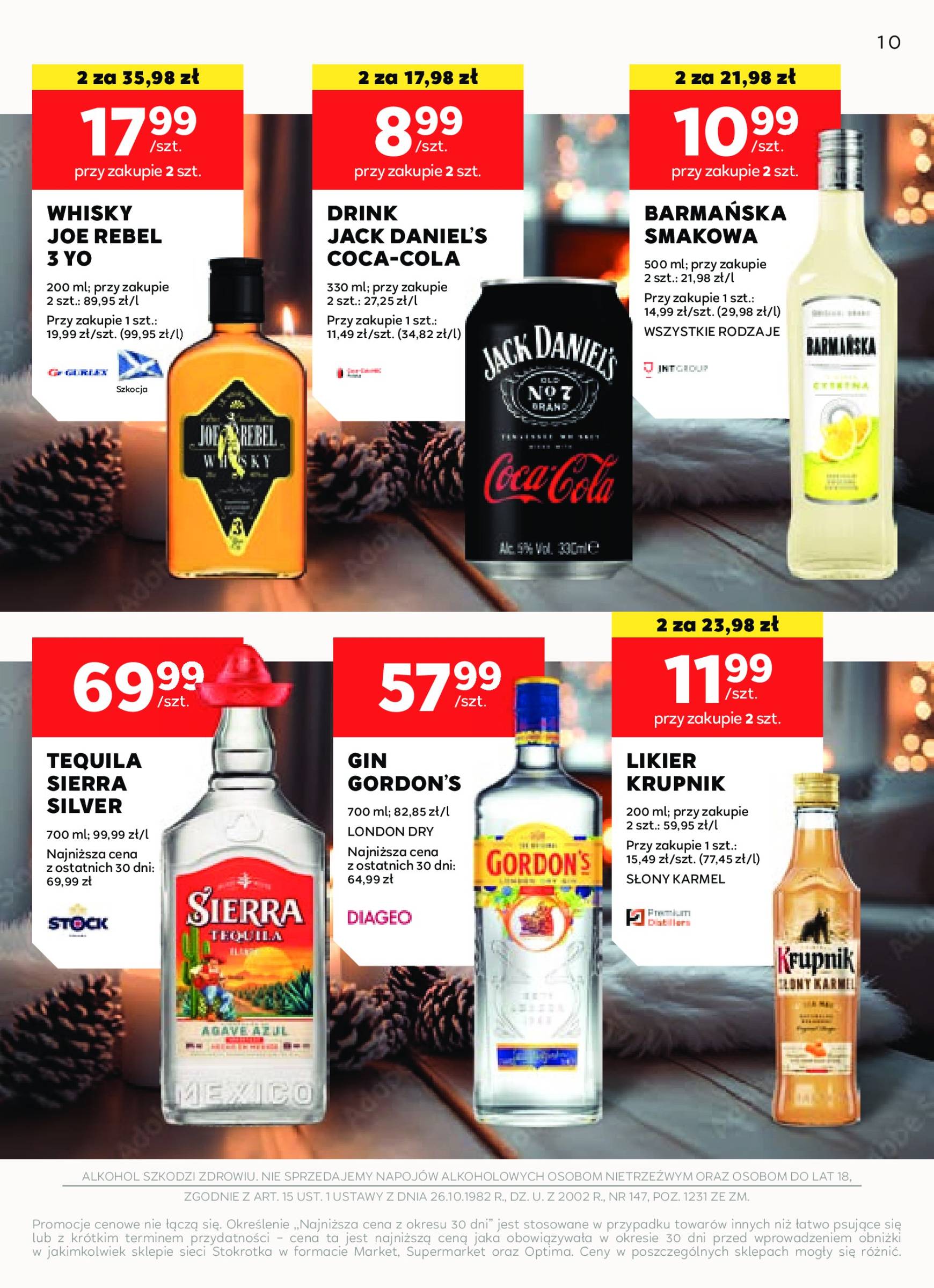 Stokrotka - Oferta alkoholowa gazetka ważna od 07.11. - 04.12. 10