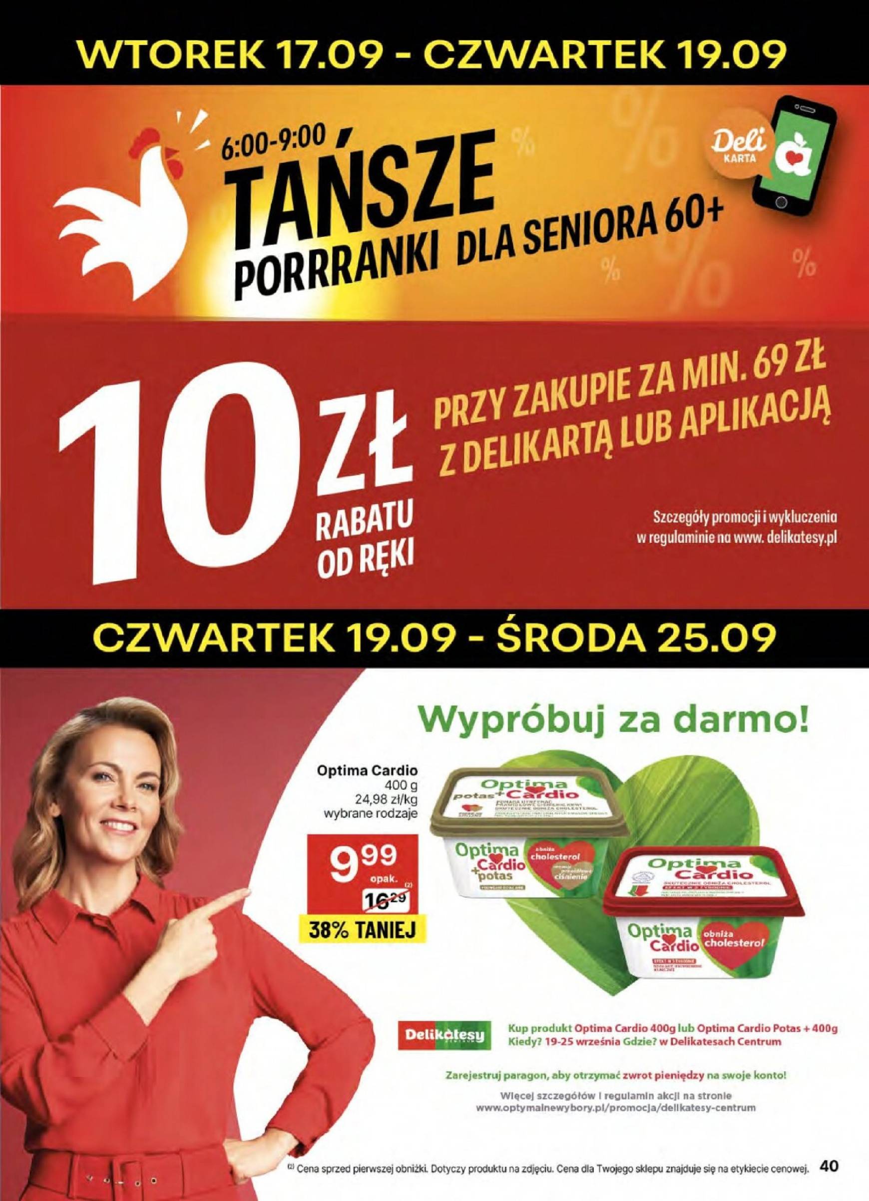 Aktualna Delikatesy Centrum gazetka ważna od 19.09. - 25.09. 40