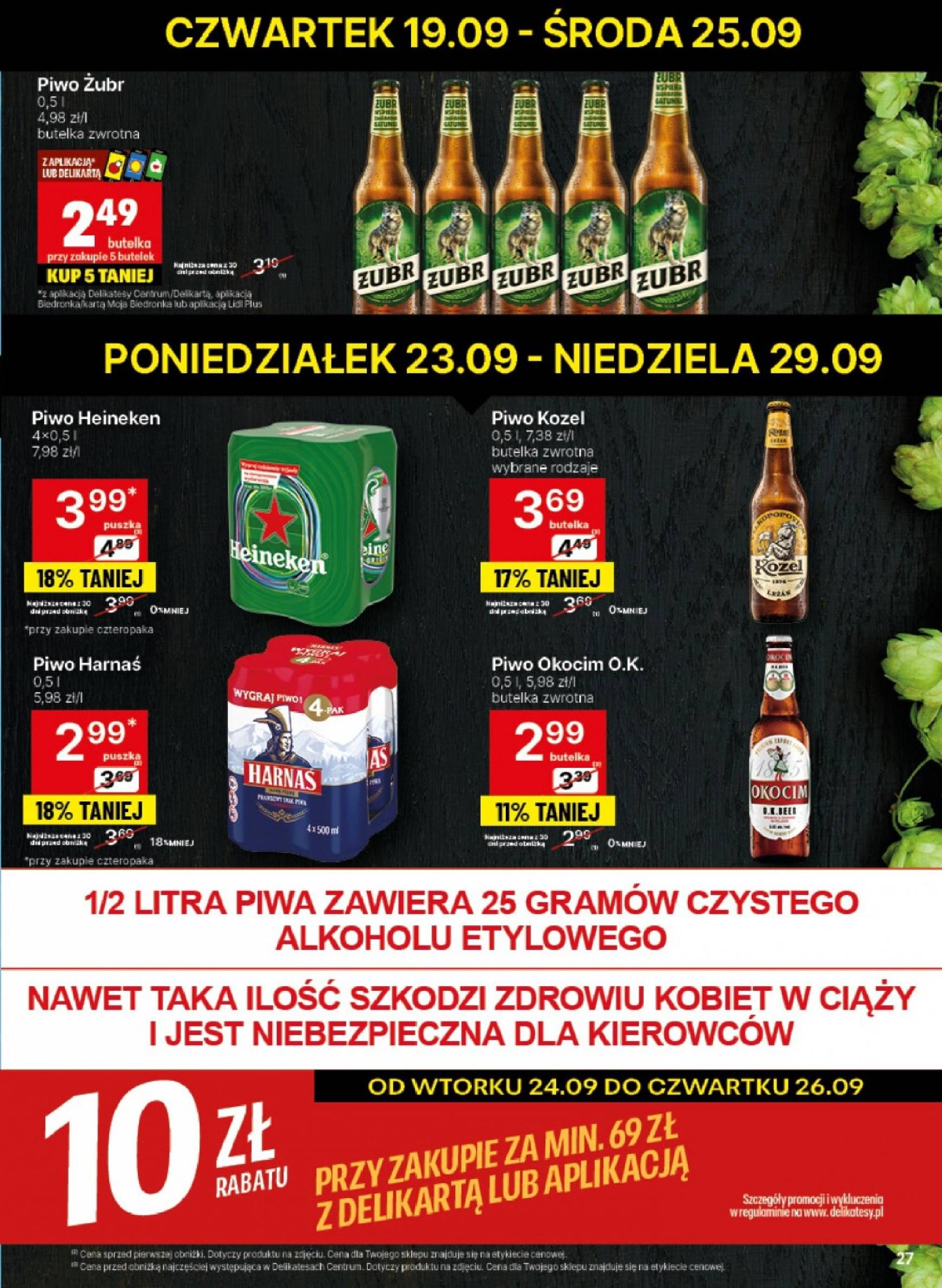 Aktualna Delikatesy Centrum gazetka ważna od 23.09. - 29.09. 27