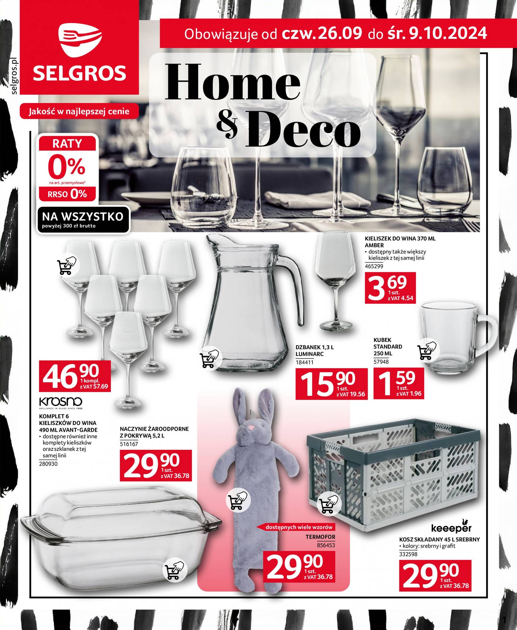 Aktualna Selgros cash&carry - Katalog Home&Deco gazetka ważna od 26.09. - 09.10.