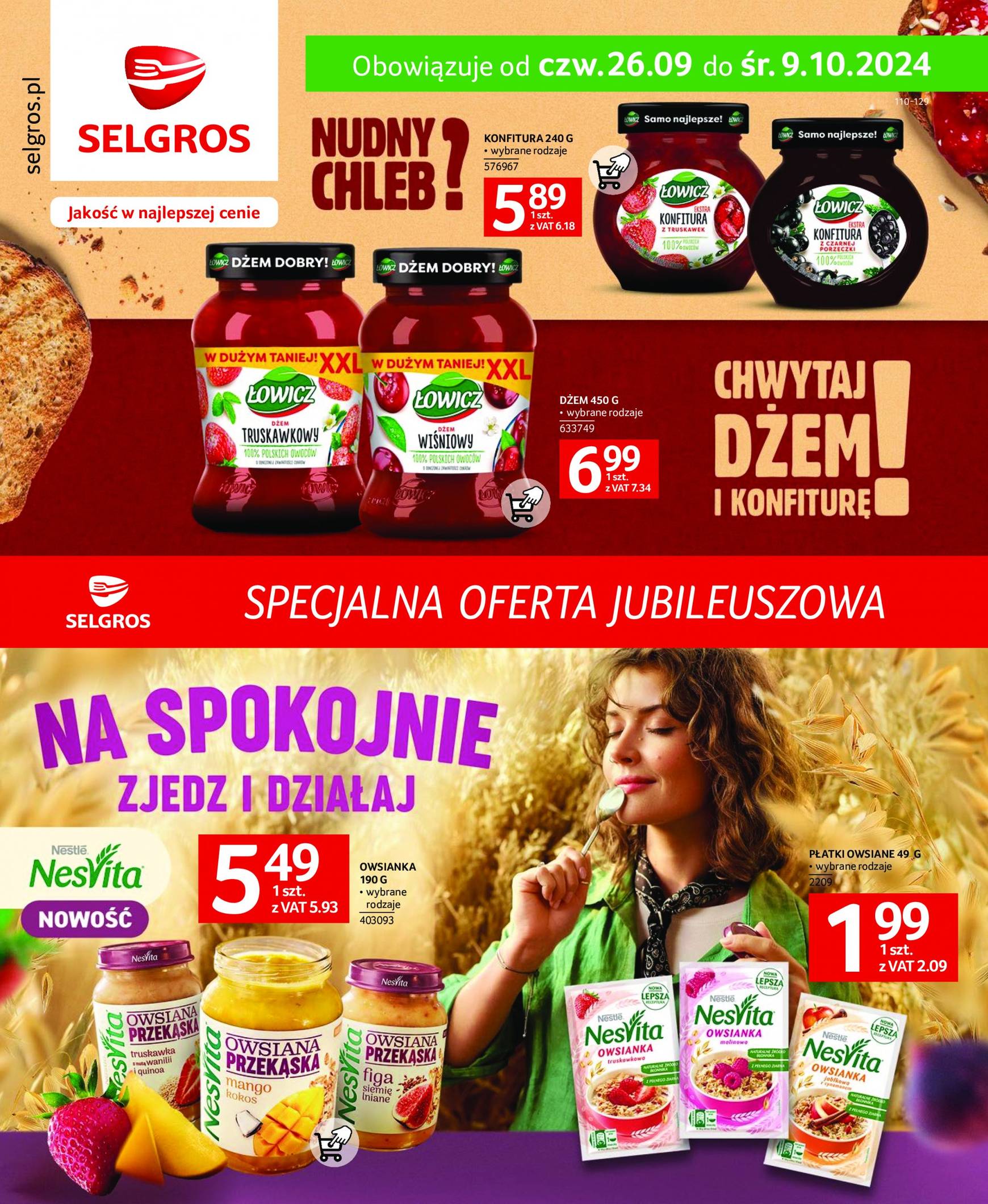 Aktualna Selgros cash&carry - Specjalna Oferta Jubileuszowa gazetka ważna od 26.09. - 09.10. 1