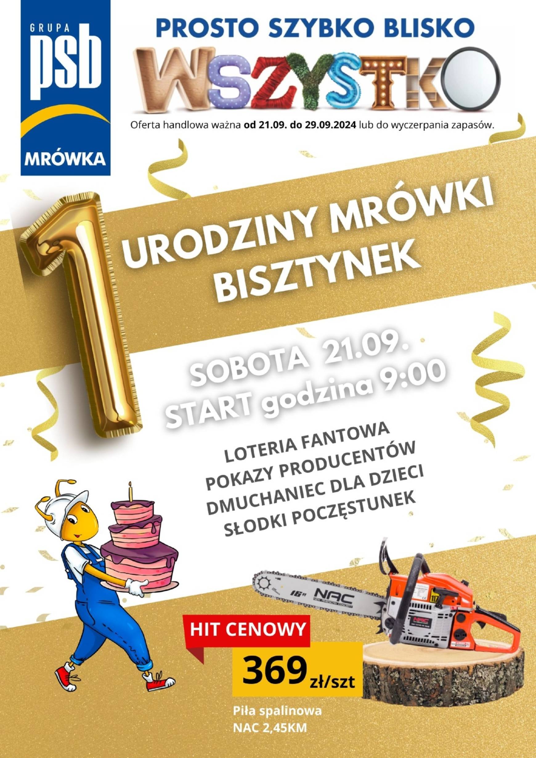 Aktualna Mrówka - Bisztynek gazetka ważna od 21.09. - 29.09.