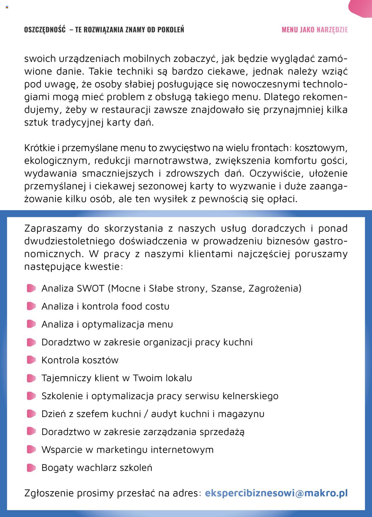 Makro Gazetka - Zrównoważona restauracja od poniedziałku 26.06.2023 14