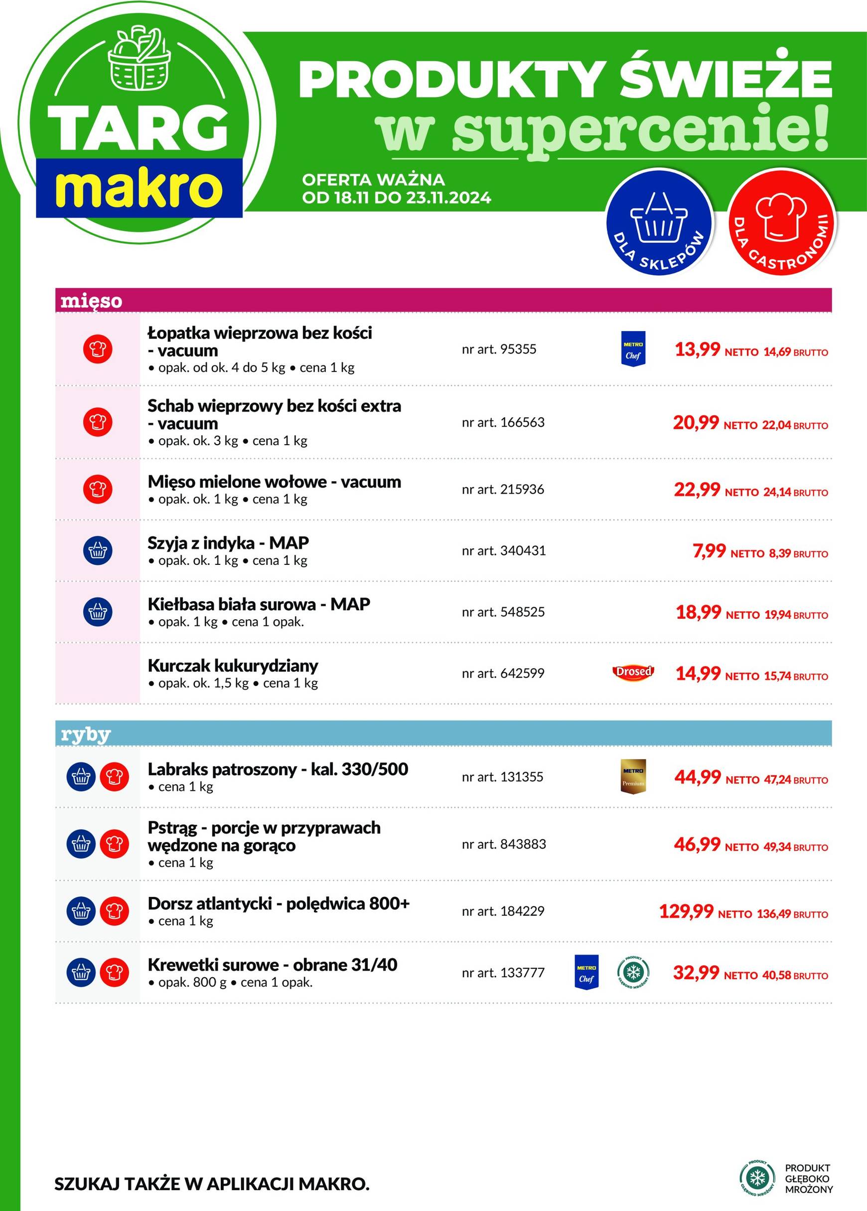 Targ MAKRO - oferta świeża w super cenach! gazetka ważna od 18.11. - 23.11. 2