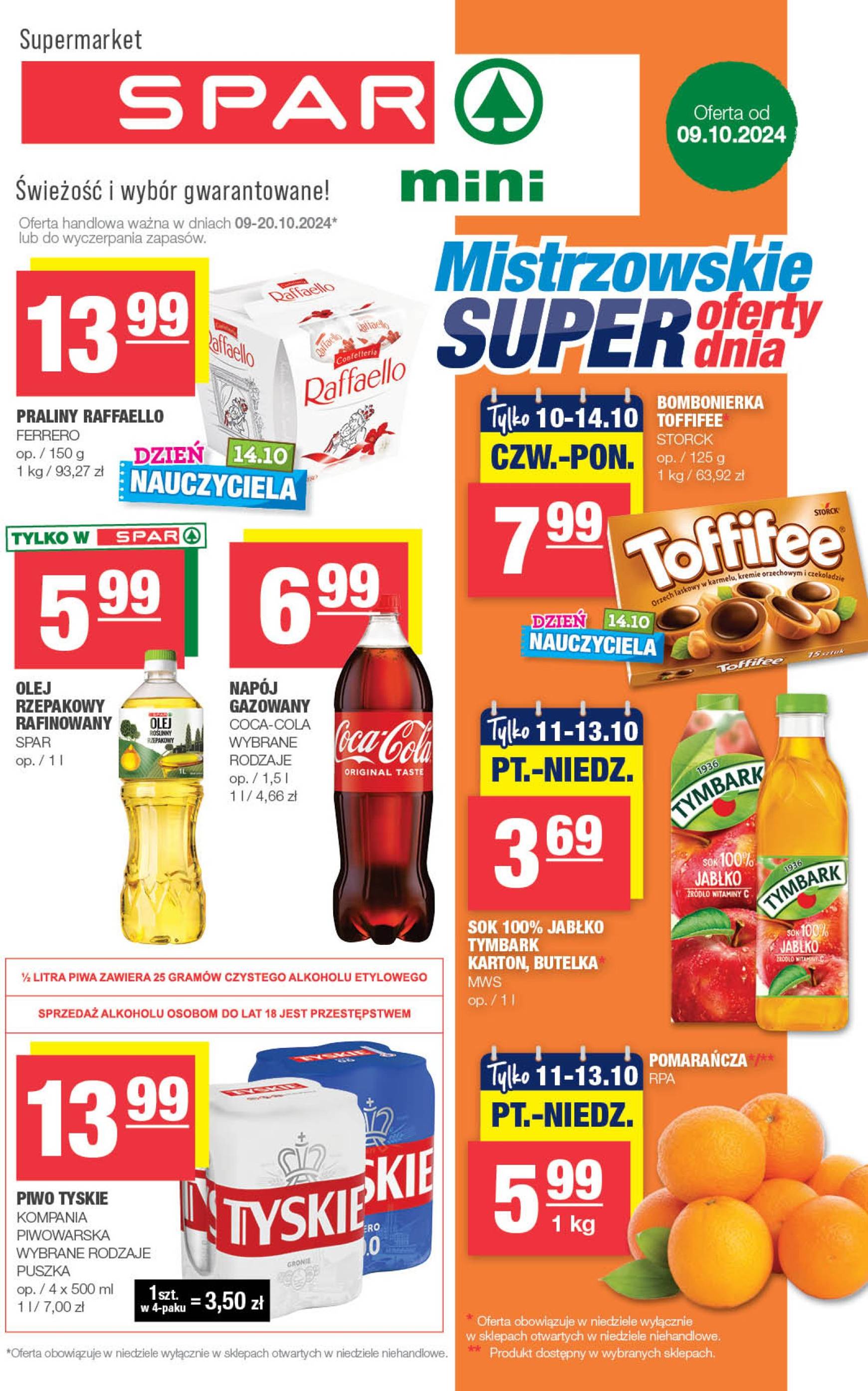 SPAR - Mini gazetka ważna od 09.10. - 20.10. 1