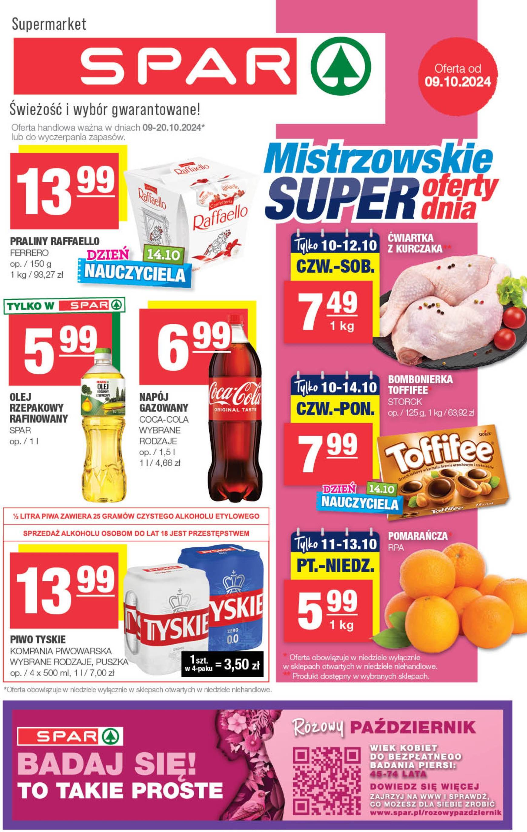 SPAR gazetka ważna od 09.10. - 20.10.