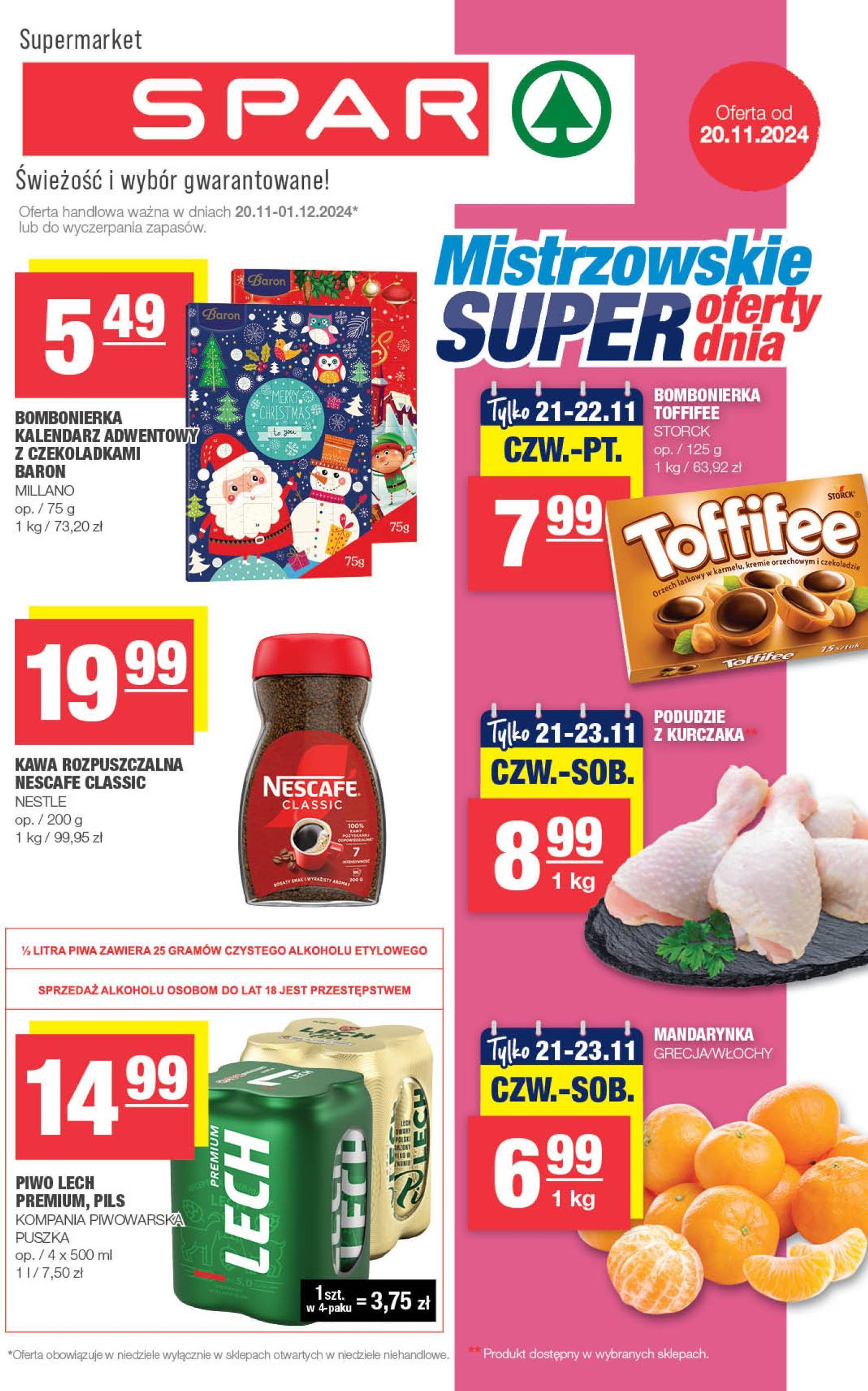 SPAR gazetka ważna od 20.11. - 01.12.