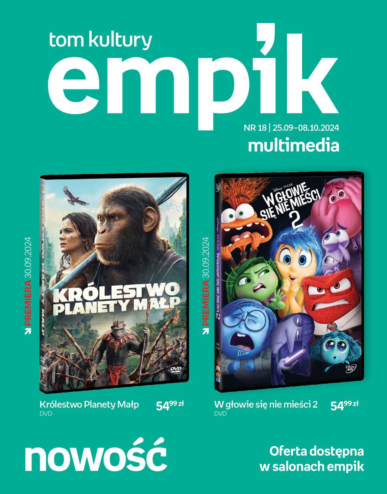 Empik Gazetka - Tom kultury Multimedia 25.09.2024 - 08.10.2024