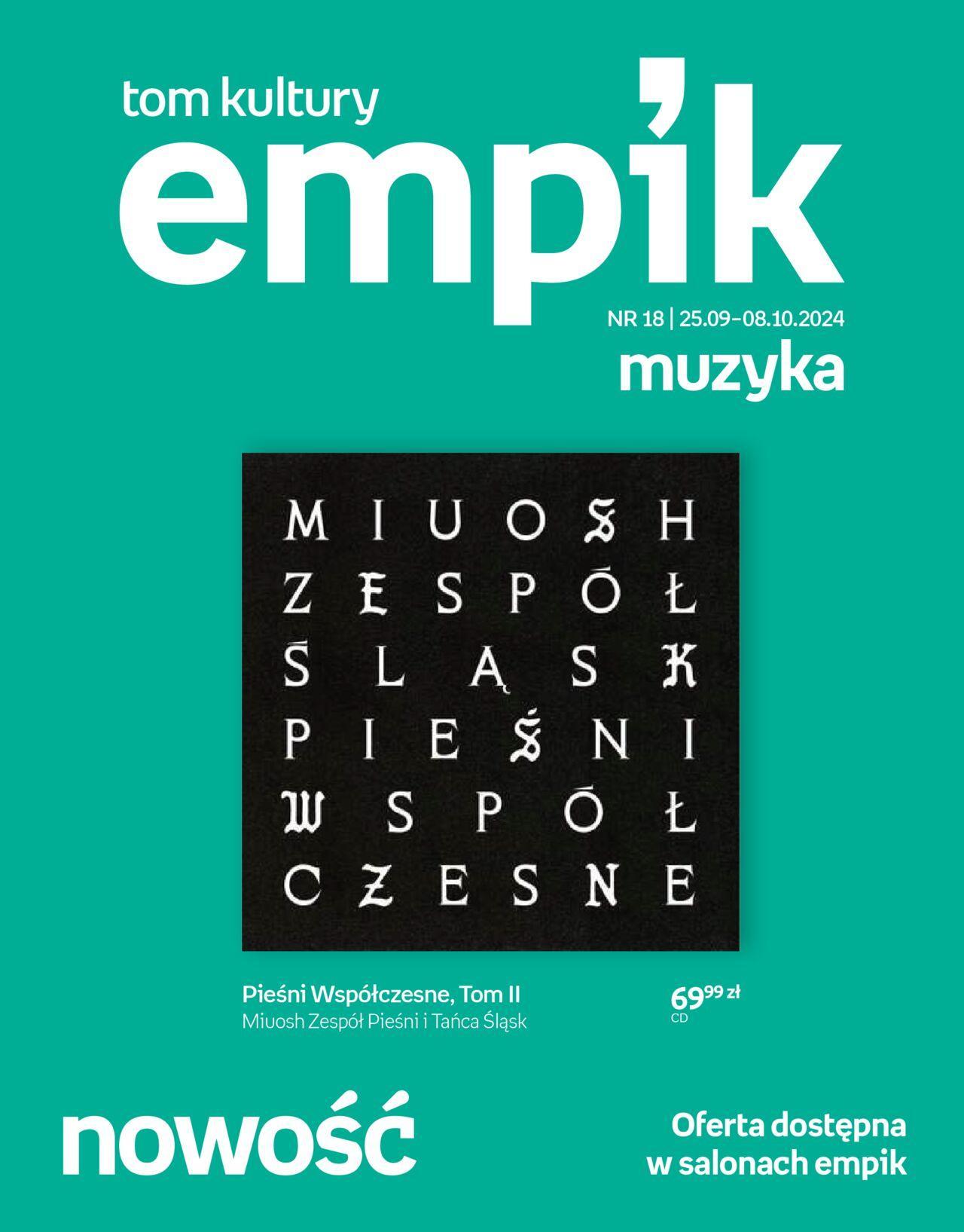 Empik Gazetka - Tom kultury Muzyka 25.09.2024 - 08.10.2024