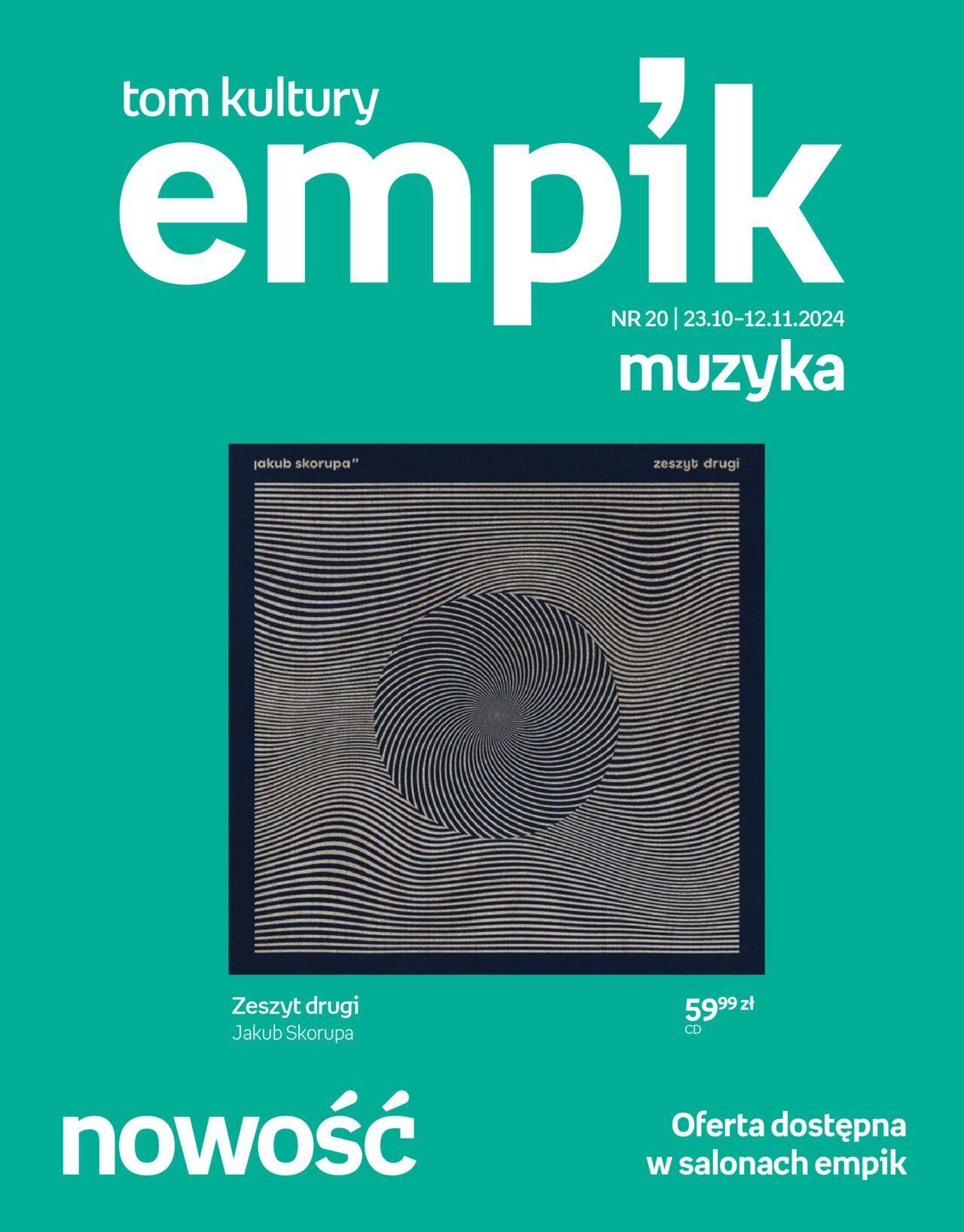 Empik promocje - Tom kultury Muzyka 23.10.2024 - 12.11.2024