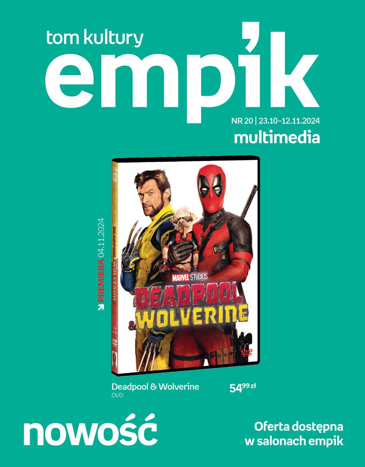 Empik promocje - Tom kultury Multimedia 23.10.2024 - 12.11.2024