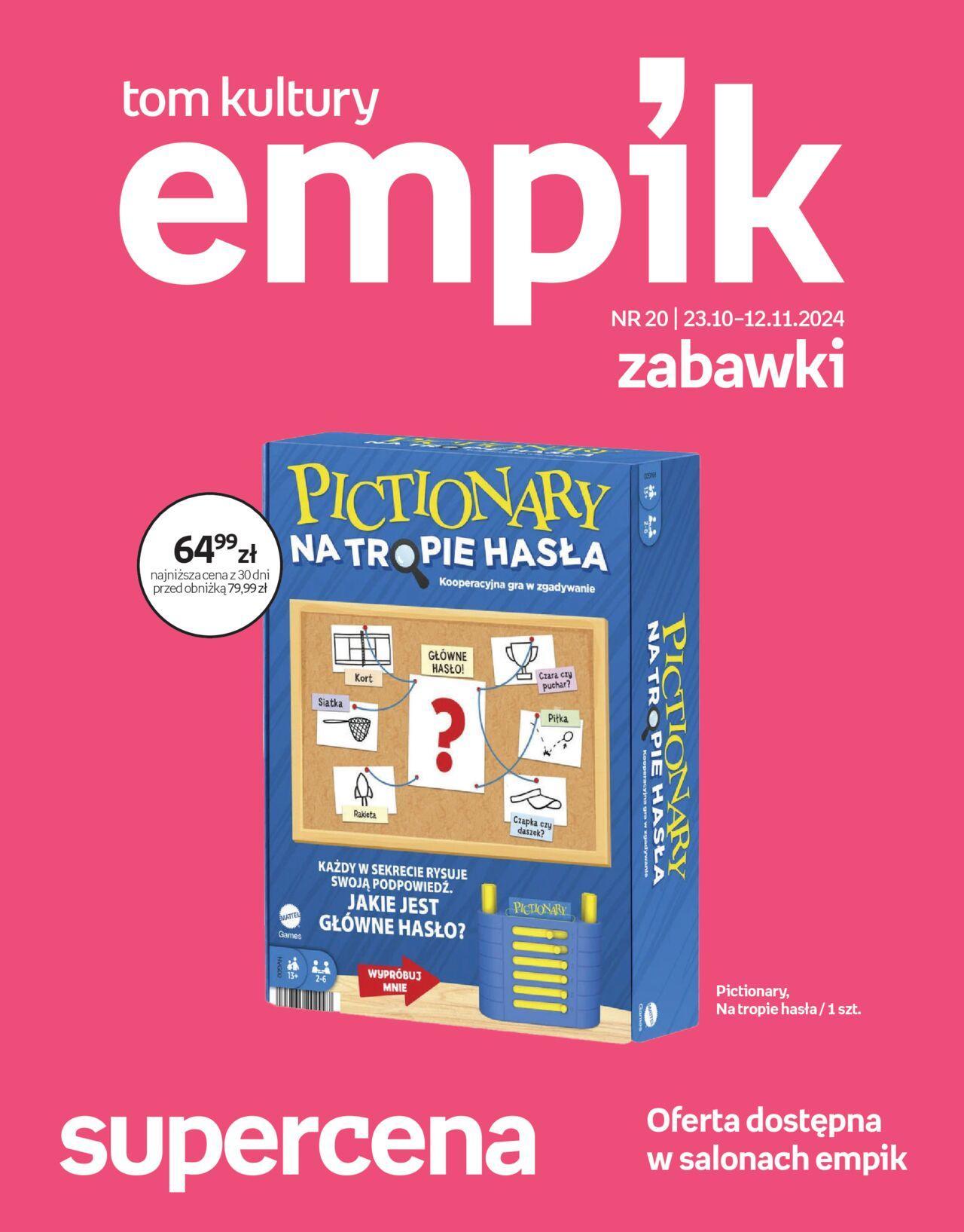 Empik promocje - Tom kultury Zabawki, Art.Szkolne 23.10.2024 - 12.11.2024