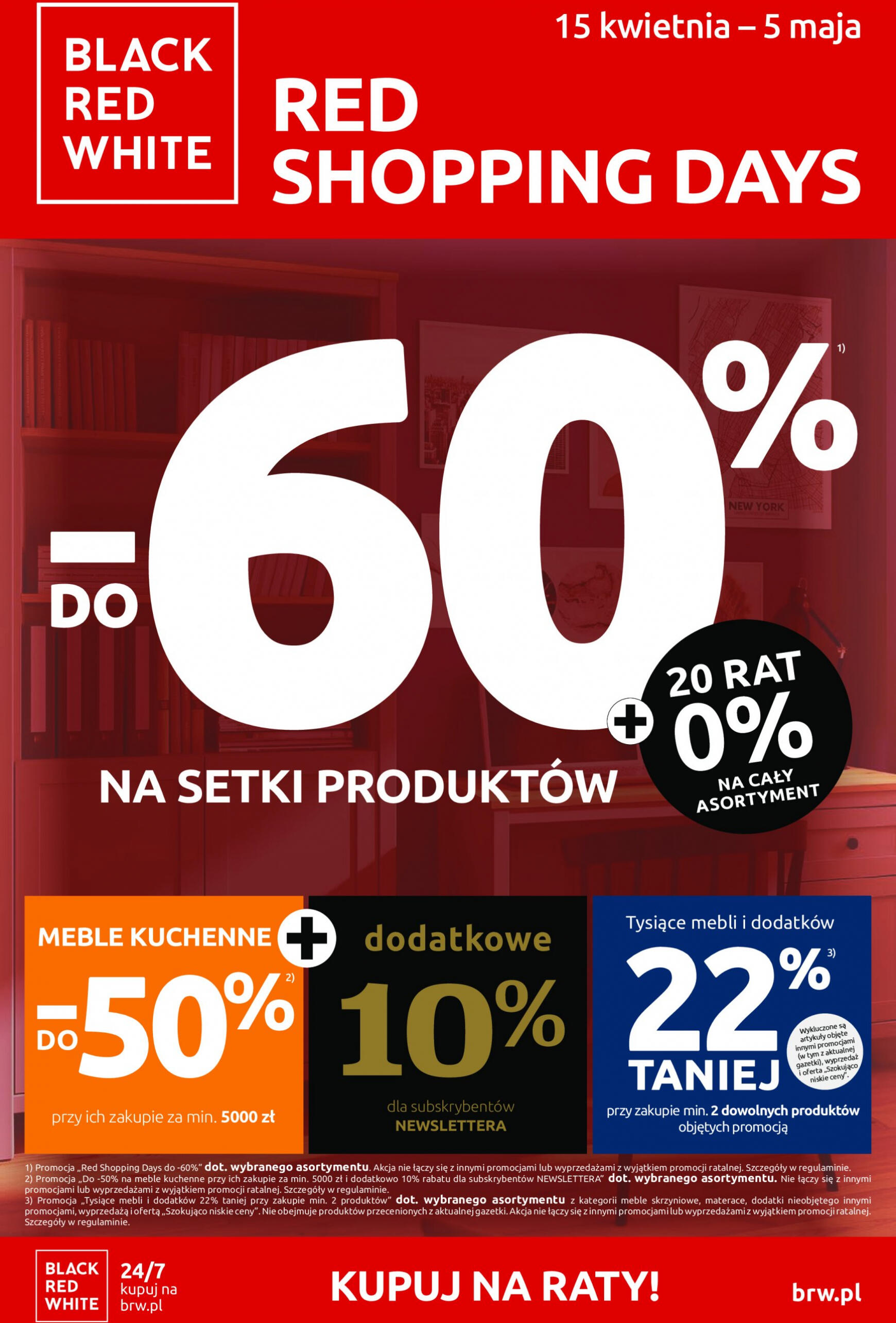 Black Red White - Red Shopping Days do -60% gazetka aktualna ważna od 15.04. - 05.05.