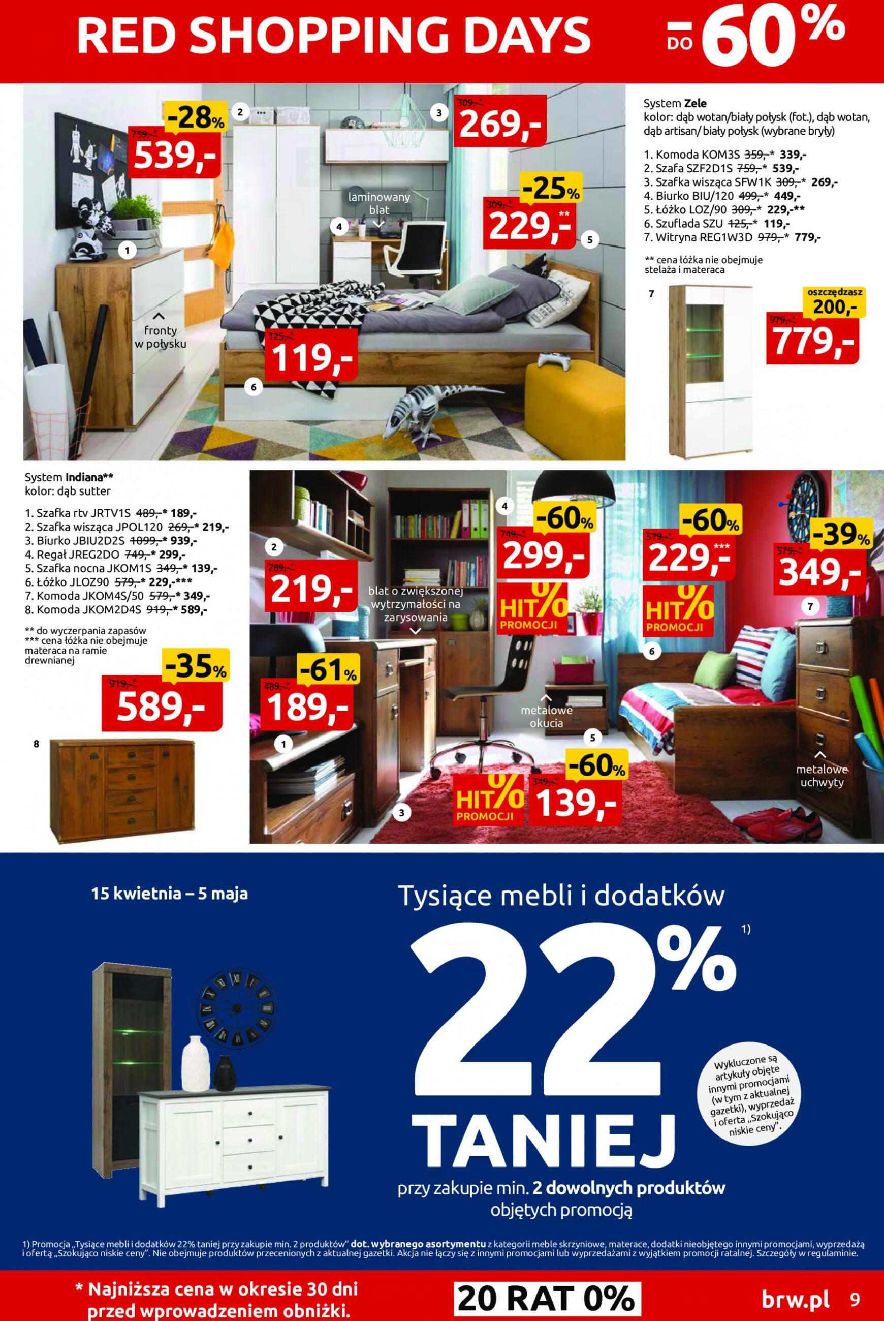 Black Red White - Red Shopping Days do -60% gazetka aktualna ważna od 15.04. - 05.05. 9