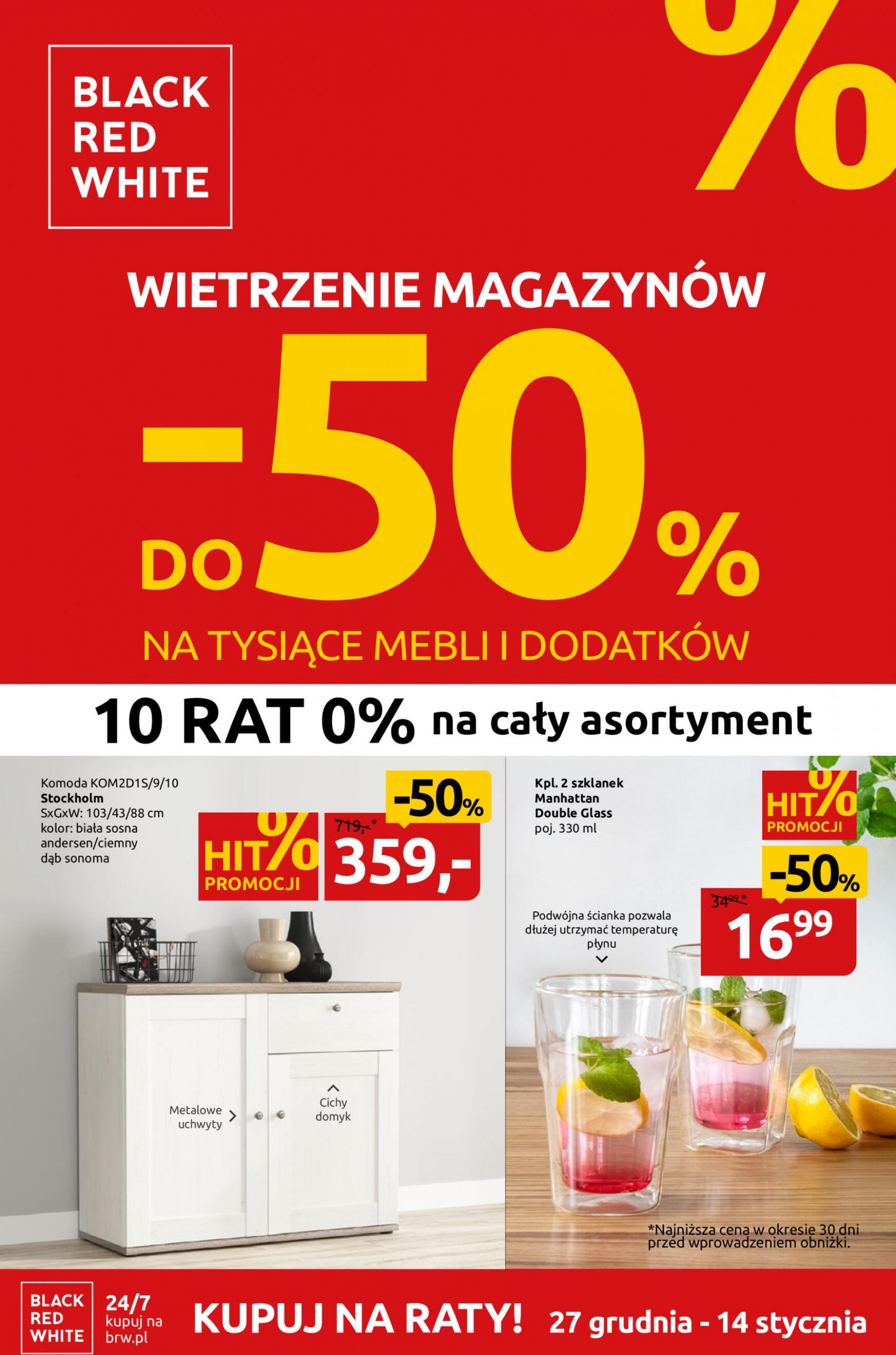 Black Red White - Wietrzenie magazynów do -50% obowiązuje od 27.12.2023