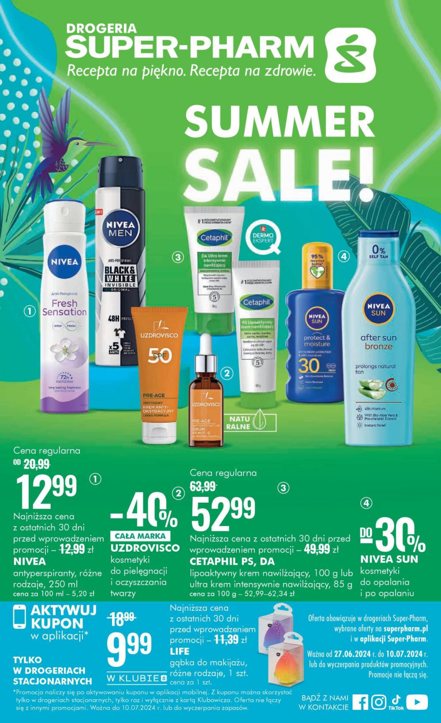 Super-pharm - Summer Sale! gazetka aktualna ważna od 27.06. - 10.07.