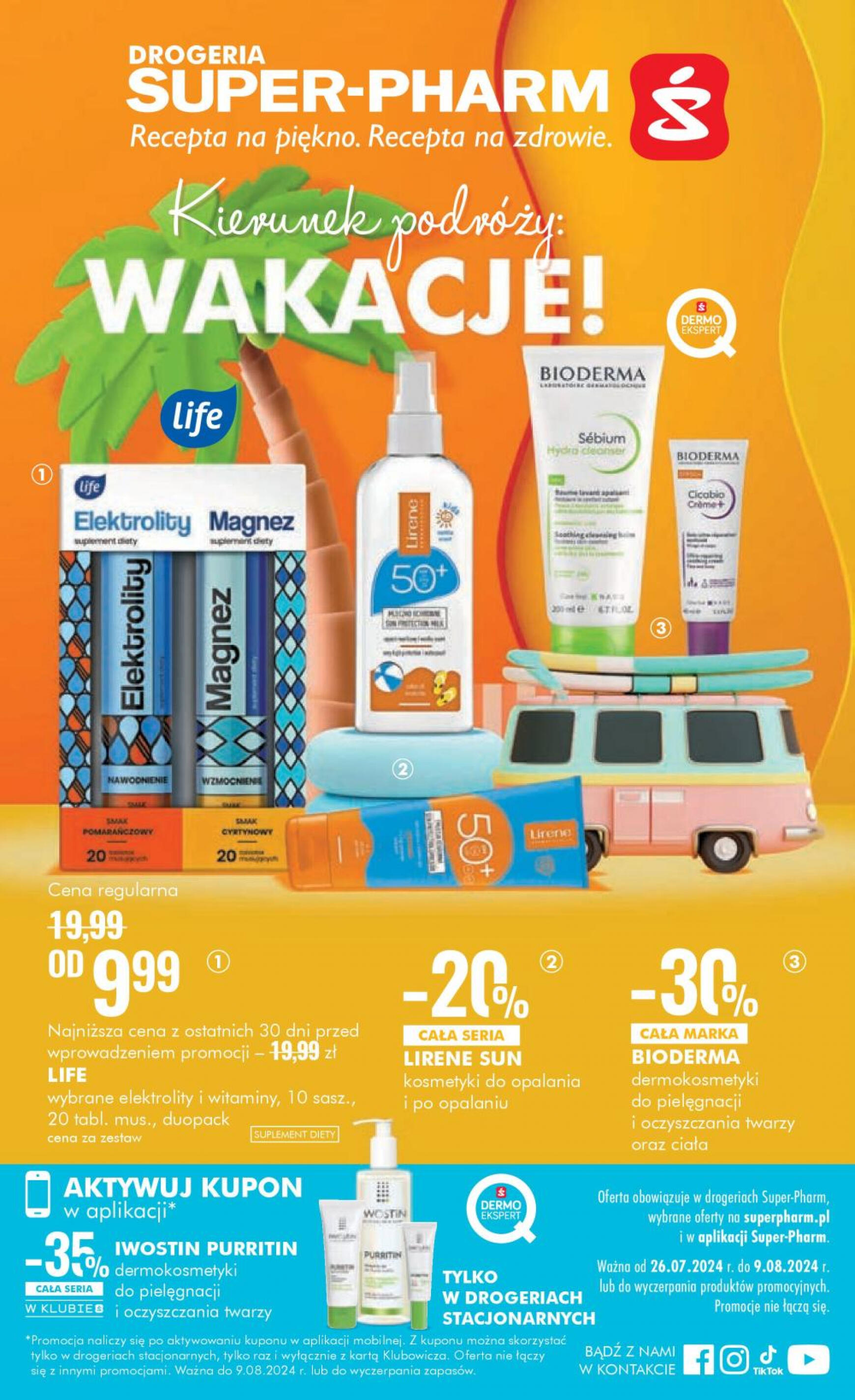 Super-pharm - Kierunek podróży: Wakacje gazetka aktualna ważna od 26.07. - 09.08.