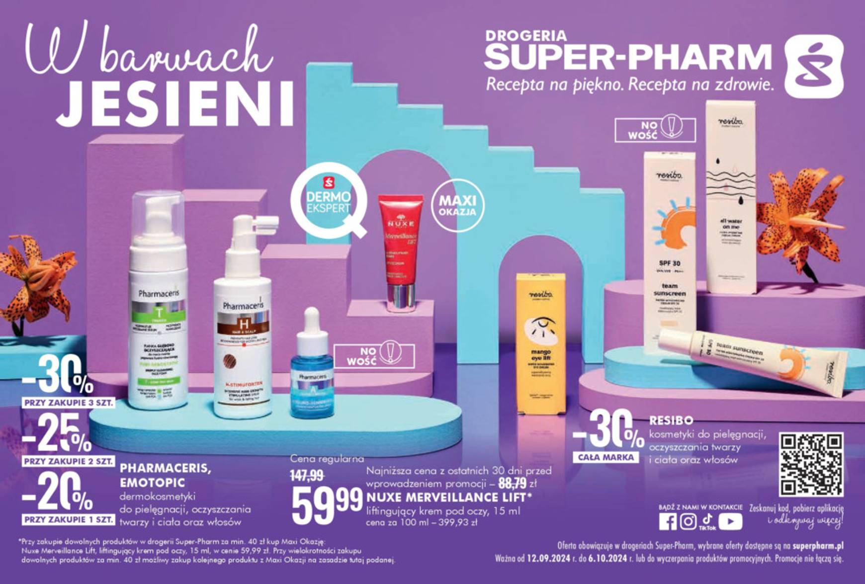 Aktualna Super-pharm - W barwach jesieni gazetka ważna od 12.09. - 06.10.